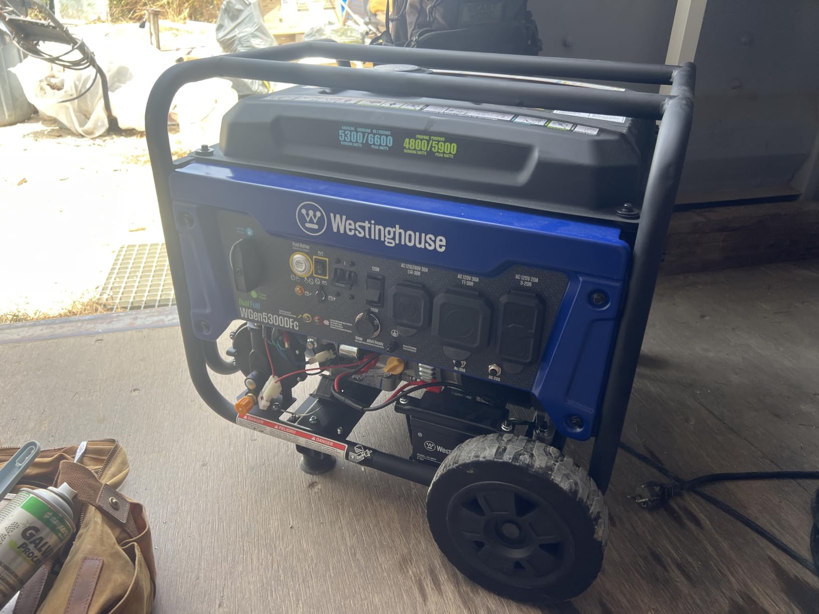 Westinghouse 6600 Watt Dual Fuel Home Backup Portable Generator, Remote Electric Start, Transfer Switch Ready, RV Ready, CO Sensor customer photo 2