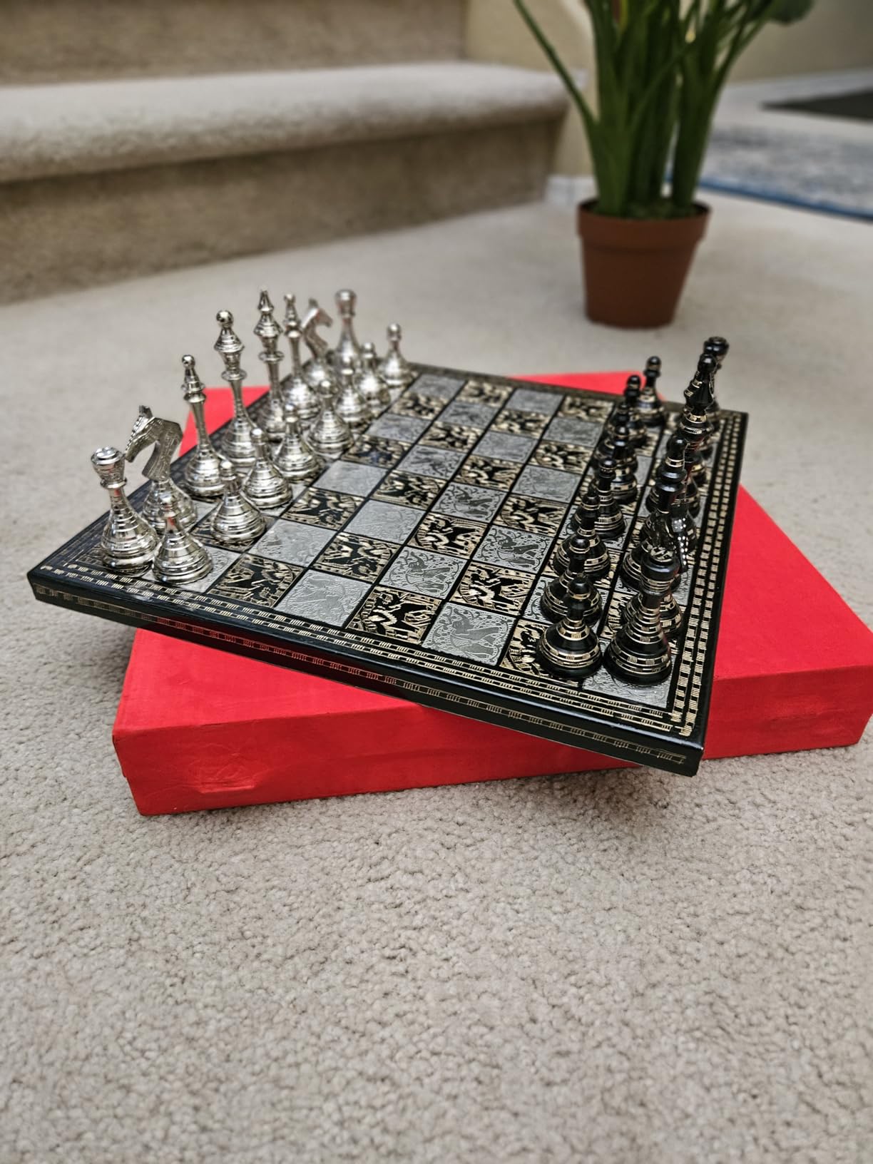 Luxury & Decorative Premium Chess Board Game Set | 14 x 14 Inches | Multicolor | Collectible & Handmade Chess Set for Professionals by INDUS LIVING customer photo 2