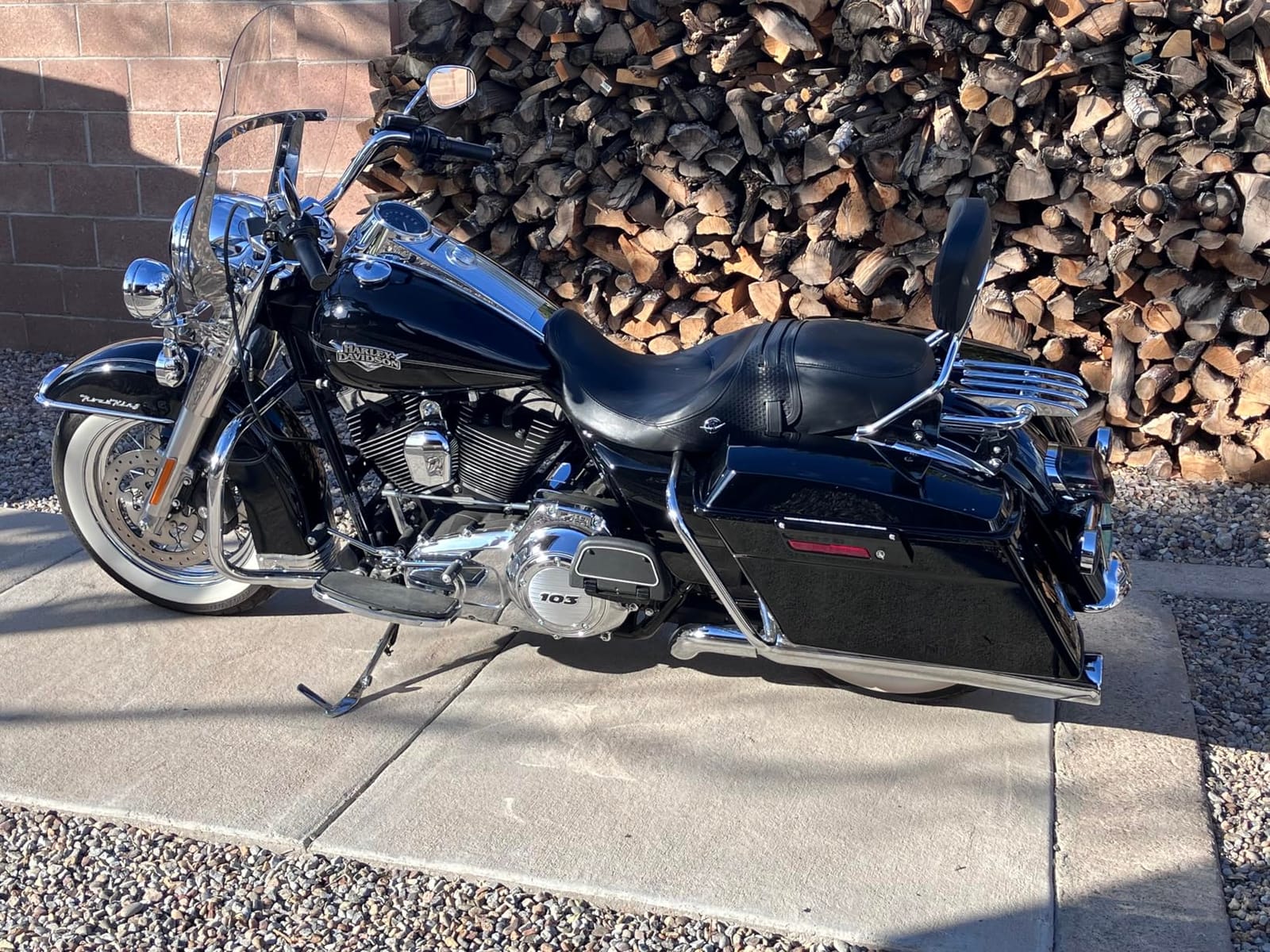 XFMT Motorcycle Saddle bags Hard Saddlebags For Harley Touring 1993-2013 | Side Bags Fit For Street Glide Road Glide Electra Glide Road King, ABS Plastic, Vivid Black W/ Black Latches customer photo 2