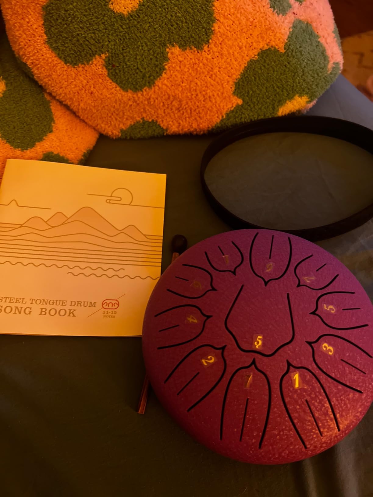 LEKATO Steel Tongue Drum 6 Inch 11 Notes, Rain Drum D Major Handpan Drum for Meditation Yoga Beginner Christmas Gift for Families/Friends,Purple customer photo 1
