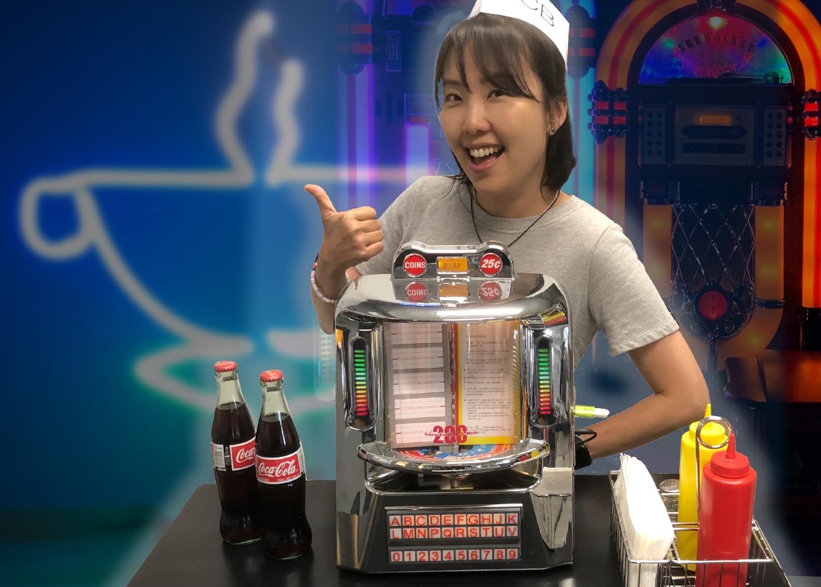 200 Wall-O-Matic Table Jukebox Wallbox Wireless Bluetooth Speaker FM Radio SD USB Retro American Diner Style Tabletop customer photo 1