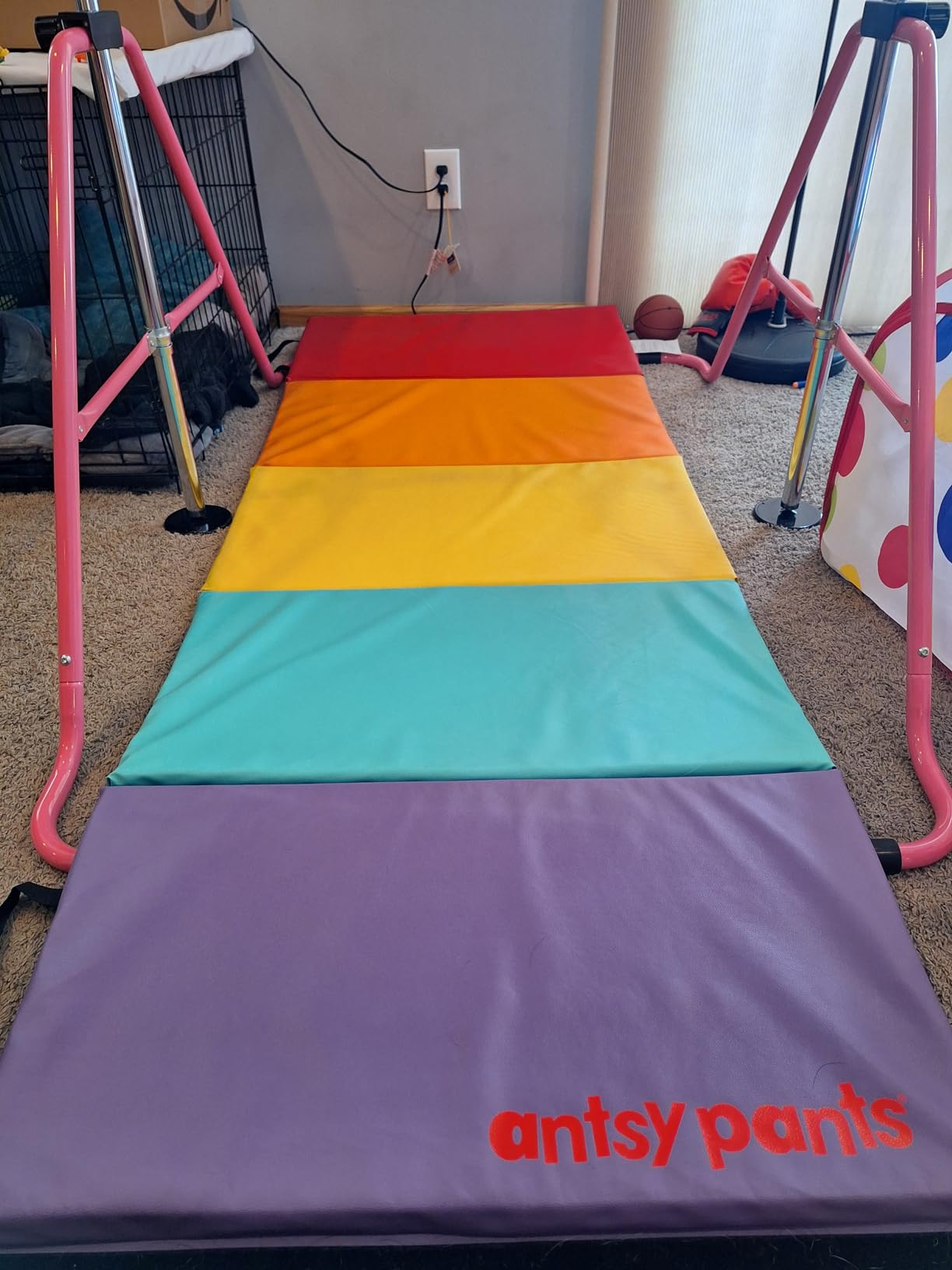 Antsy Pants Tumbling Mat for Kids - Gymnastics Mat, Easy to Clean, Sturdy, Foldable Tumbling Mats, Padded, Lightweight, Portable, Gymnastics Equipment for Active Play customer photo 2