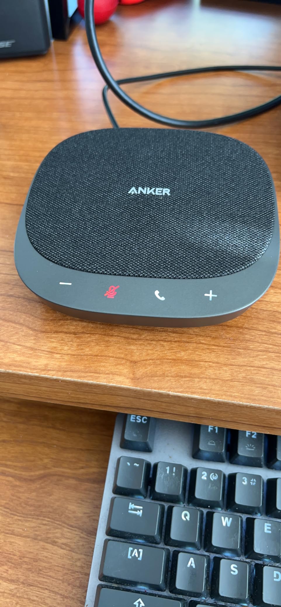Anker PowerConf S330 USB Speakerphone for Home Office, Plug and Play | Conference Microphone, 360° Voice Coverage, Smart Voice Enhancement, Powerful Sound, Desktop PC Speaker, Online Meetings customer photo 1