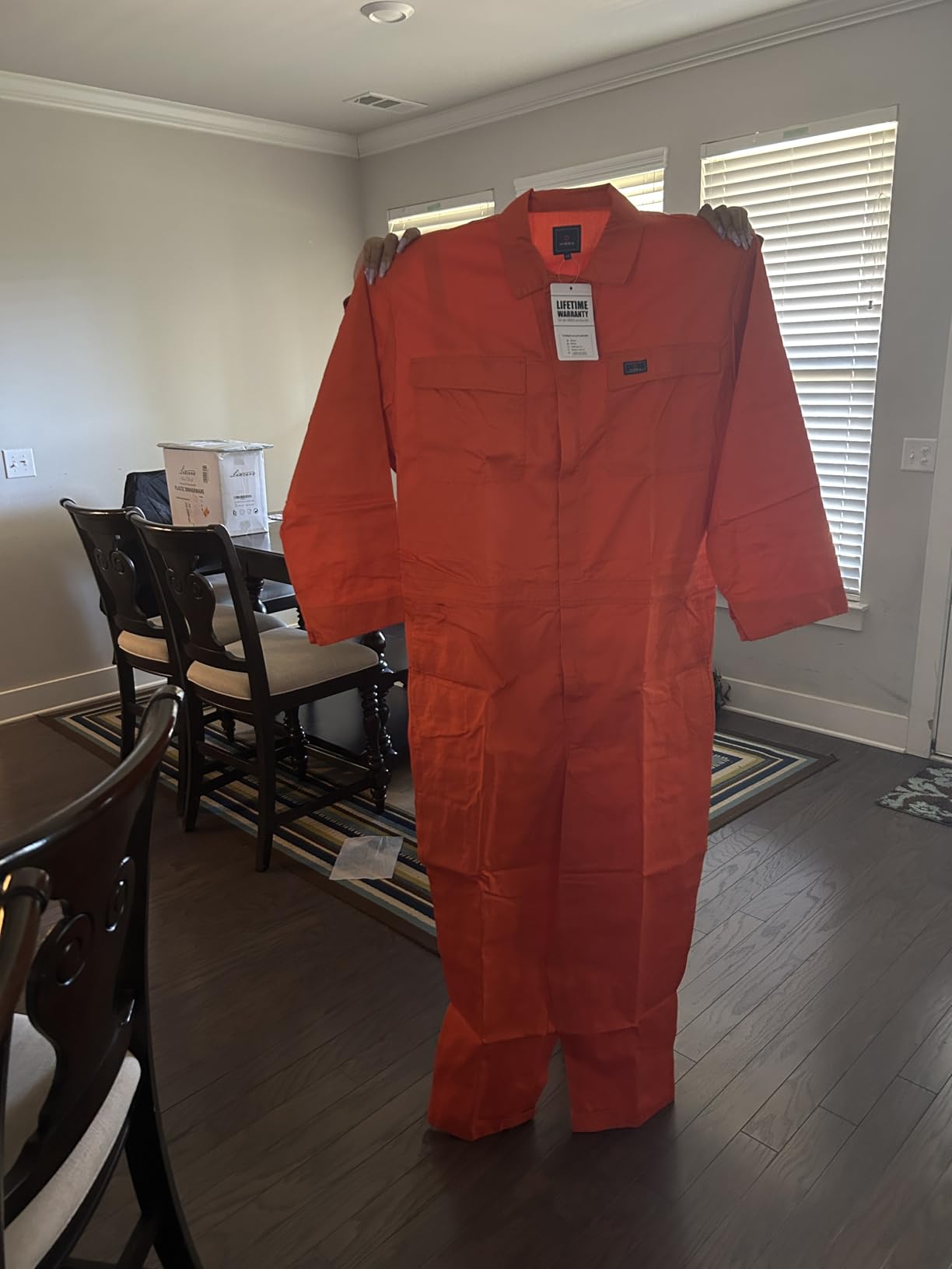 HISEA Men's Long Sleeve Coverall, Twill Mechanic Work Jumpsuit with Pockets | Stain and Wrinkle Resistant, Lightweight, Industrial Uniform Fit, Utility Work Wear customer photo 2