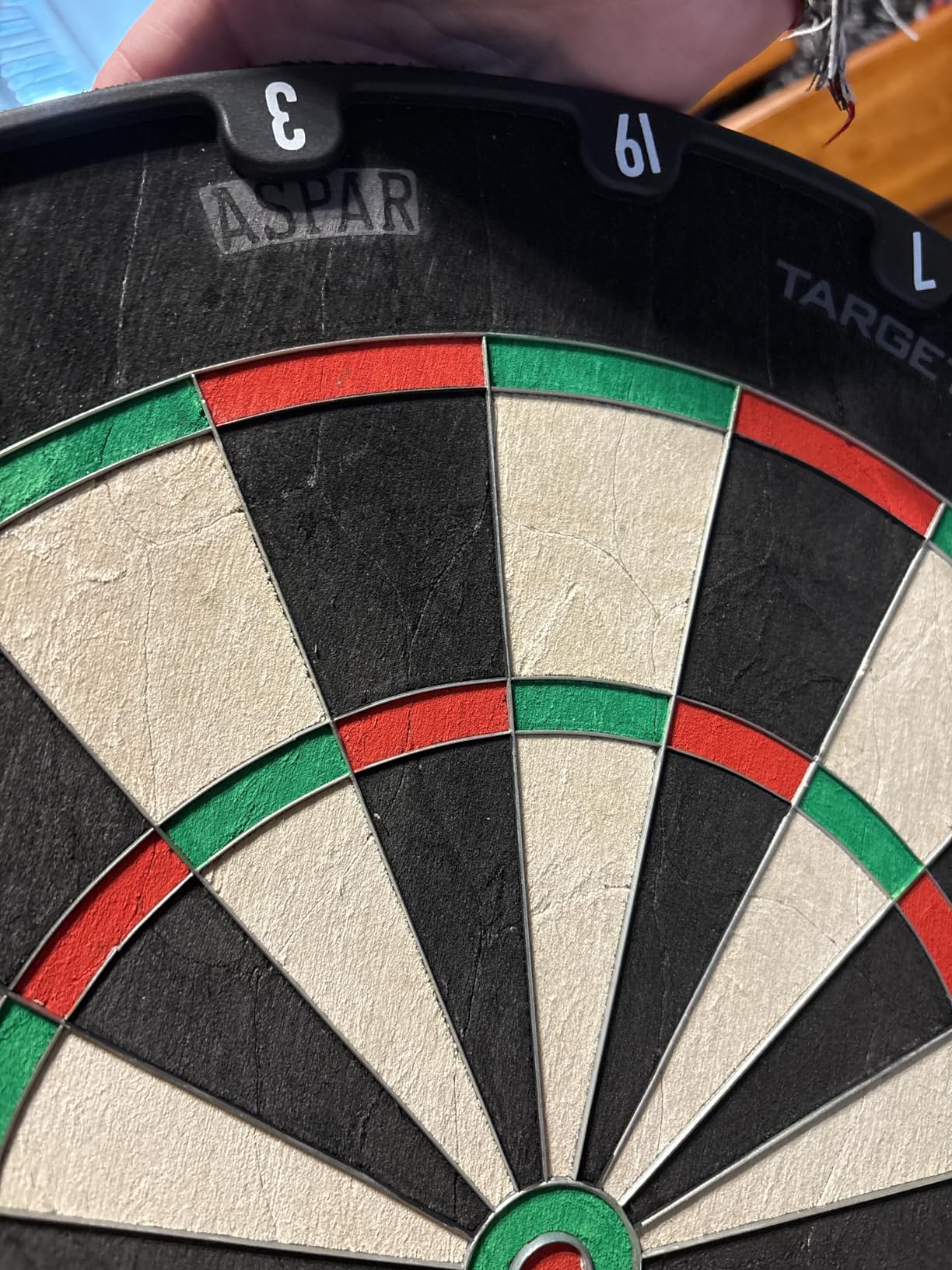 Target Darts Aspar Dart Board | Steel Tip Dartboard with Self Recovering Sisal Bristles & Rotational Score Ring | Thin Wire Regulation Competition Size customer photo 2