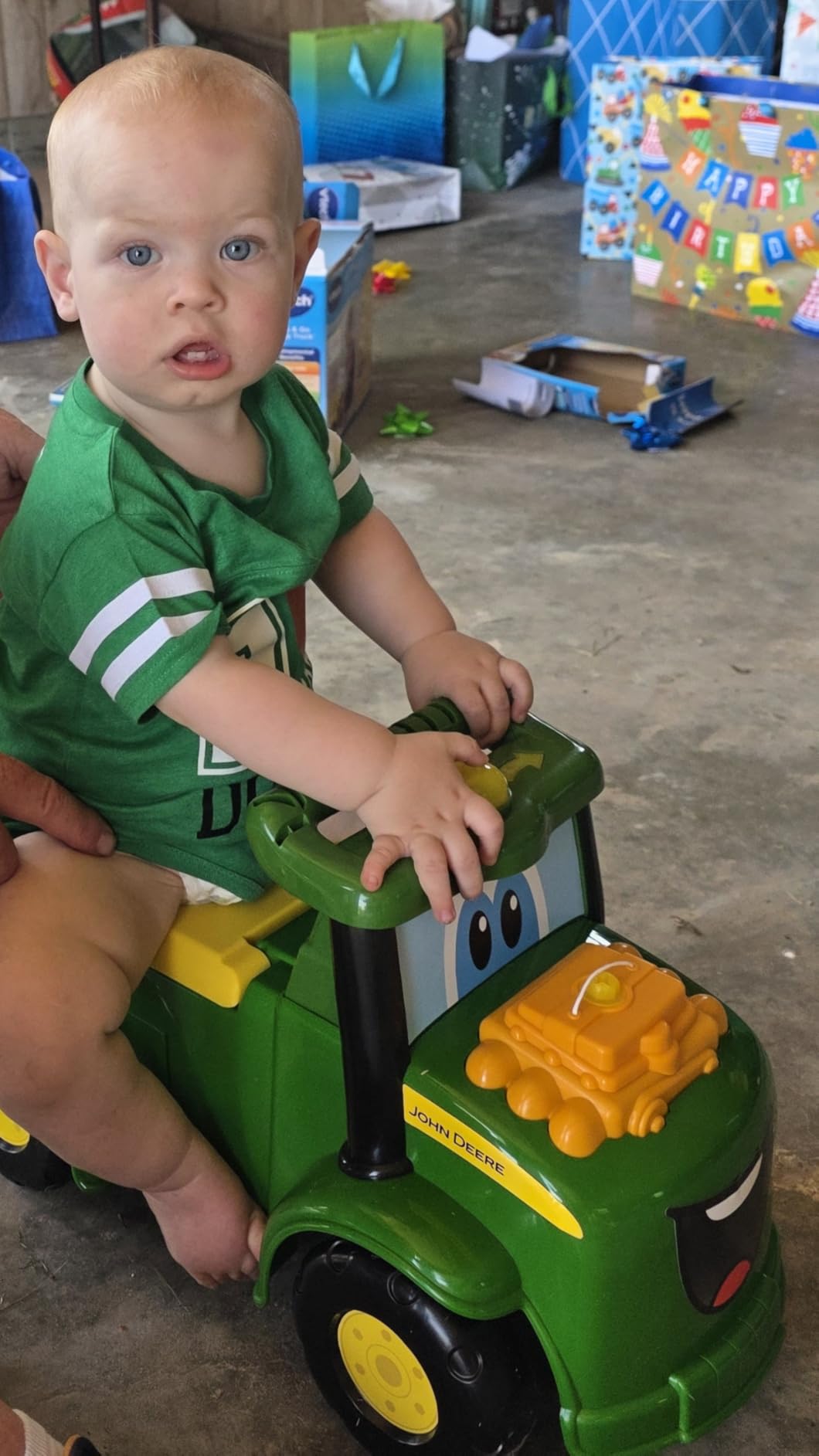 John Deere Ride On Johnny Tractor Take Apart Engine Ages 12M+ | Toddler Ride-On Toy, Lights And Sounds, Take-Apart Engine, Hidden Storage Seat, Includes Screwdriver, Ages 12 Months+ customer photo 1
