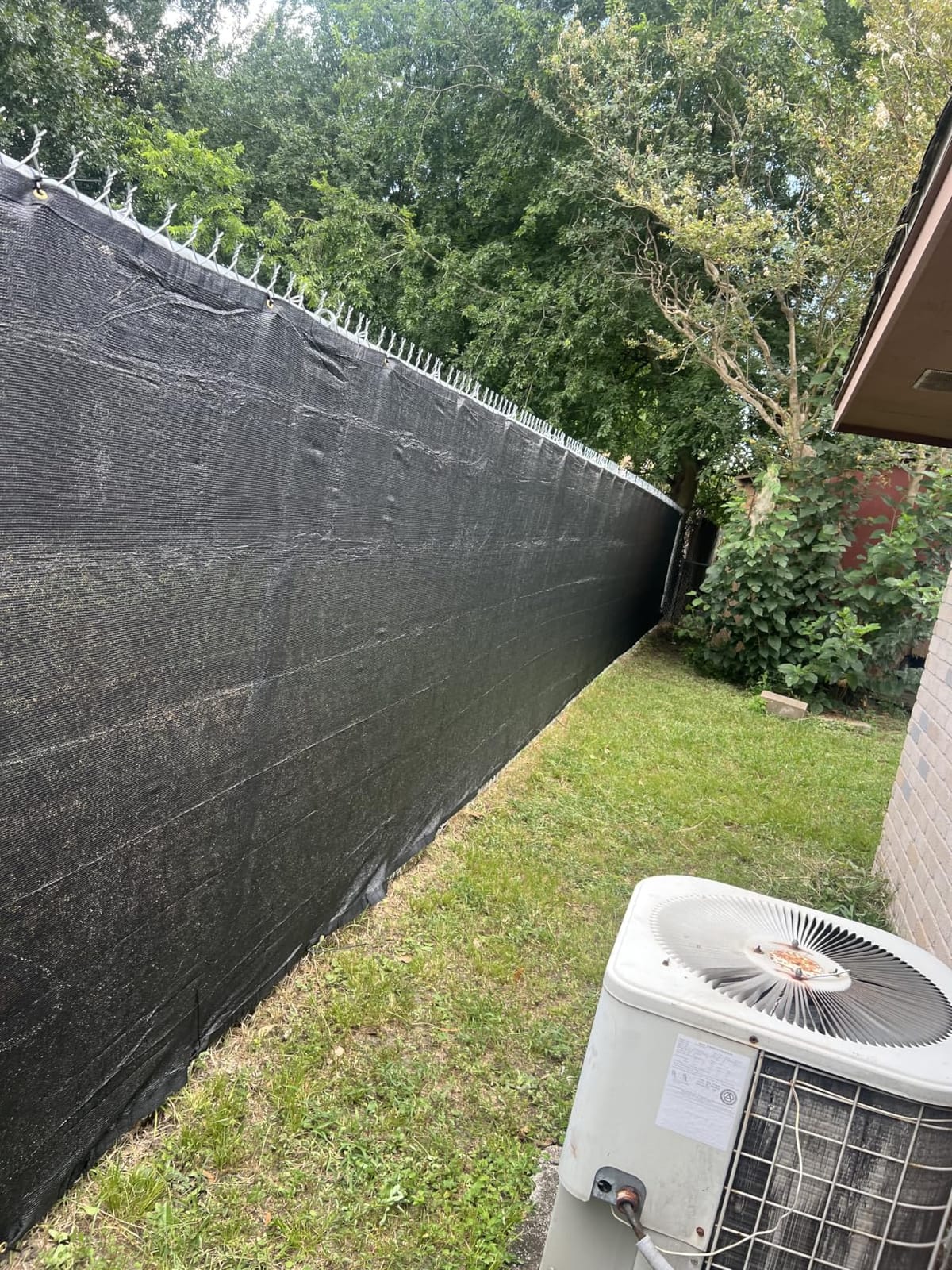 5ftx50ft Fence Privacy Screen Heavy Duty 170 GSM Windscreen & Dustproof Fabric Privacy Screen Covering Mesh Fencing for Outdoor Patio, Balcony, Pool Deck, Brown customer photo 2