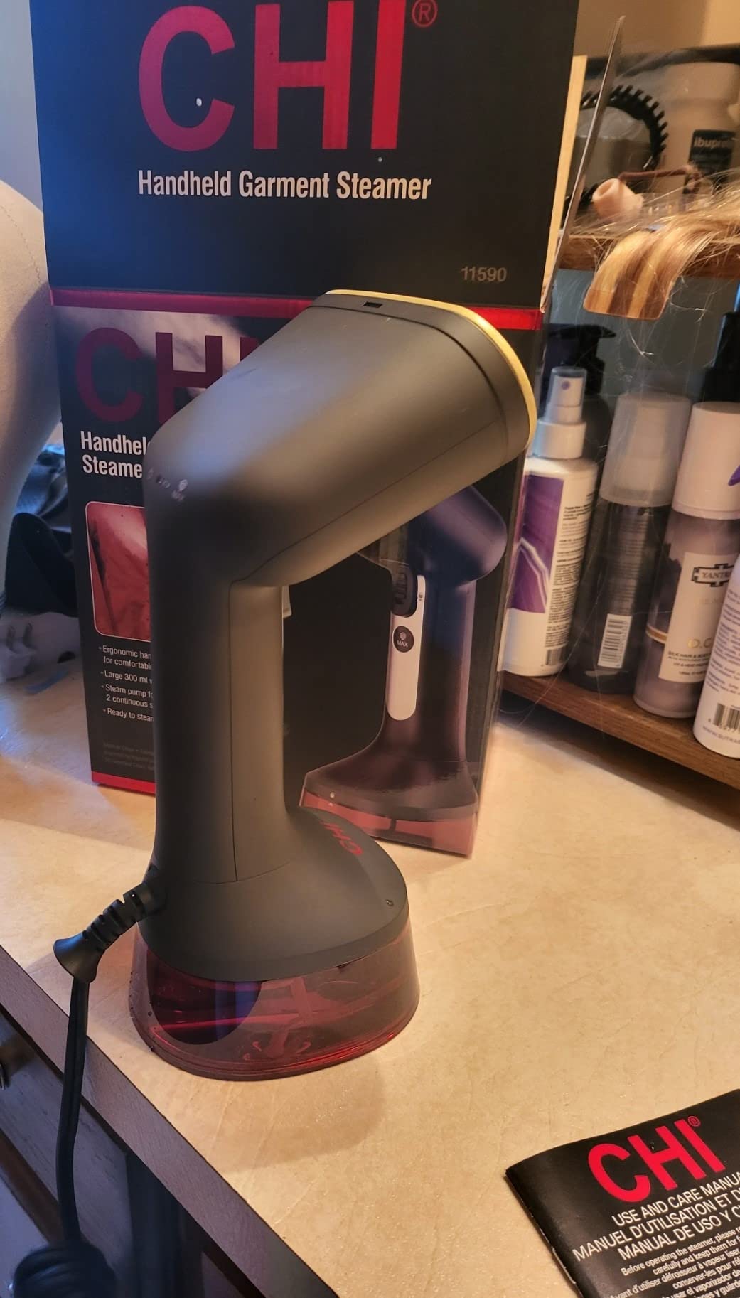 CHI Handheld Garment Steamer for Clothes, 1600 Watts, 10
