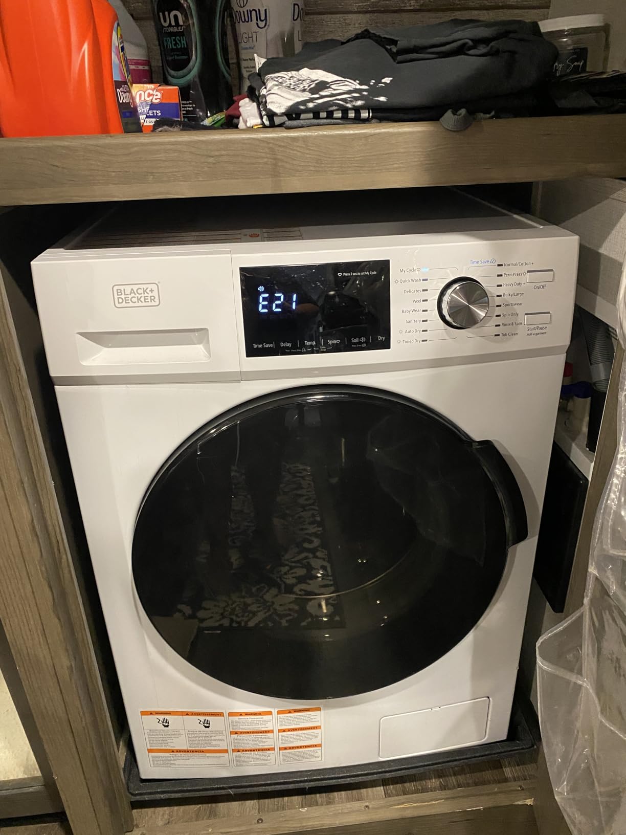 BLACK+DECKER Washer and Dryer Combo, 2.7 Cu. Ft. Capacity, BCW27MW, White customer photo 2