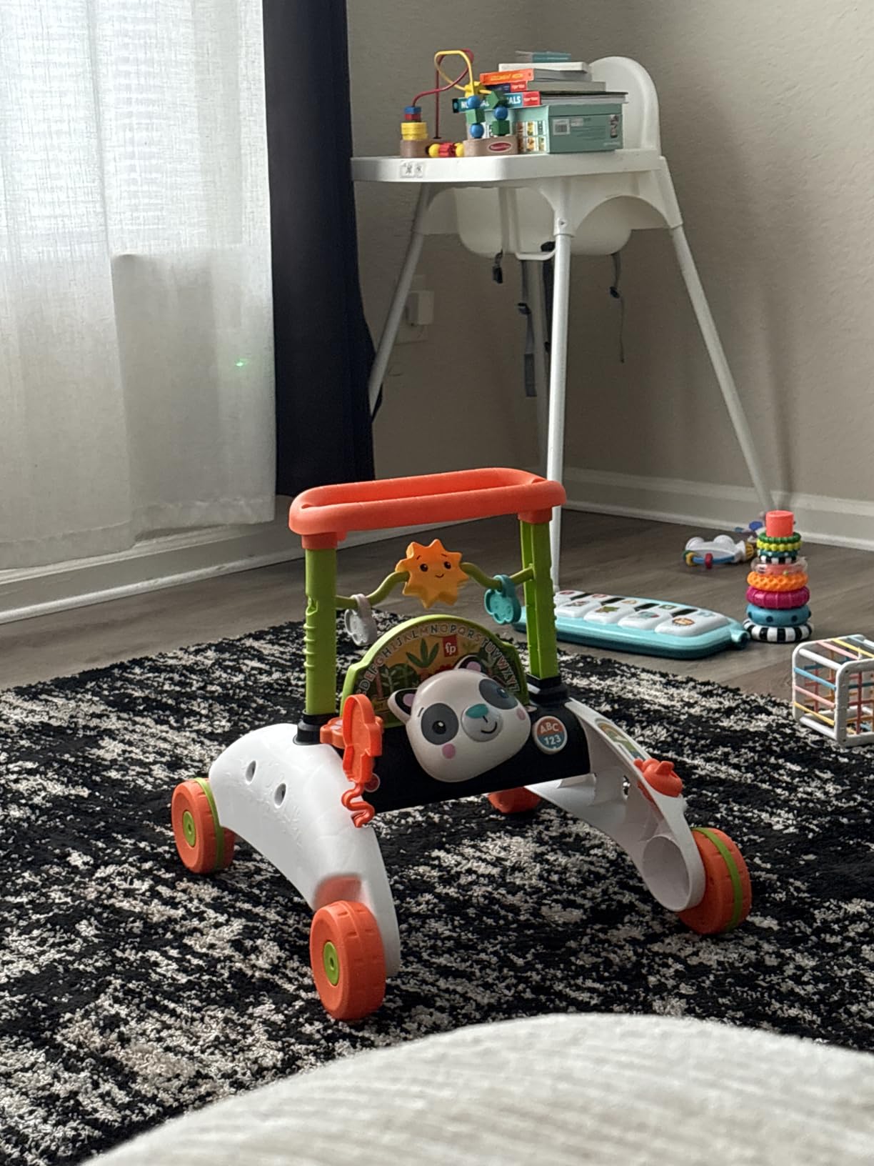 Fisher-Price 2-Sided Steady Speed Panda Walker Musical Push Toy | Smart Stages Learning Content, 10+ Activities, 3 Shape Blocks, Baby & Toddler Ages 6+ Months (Amazon Exclusive) customer photo 2
