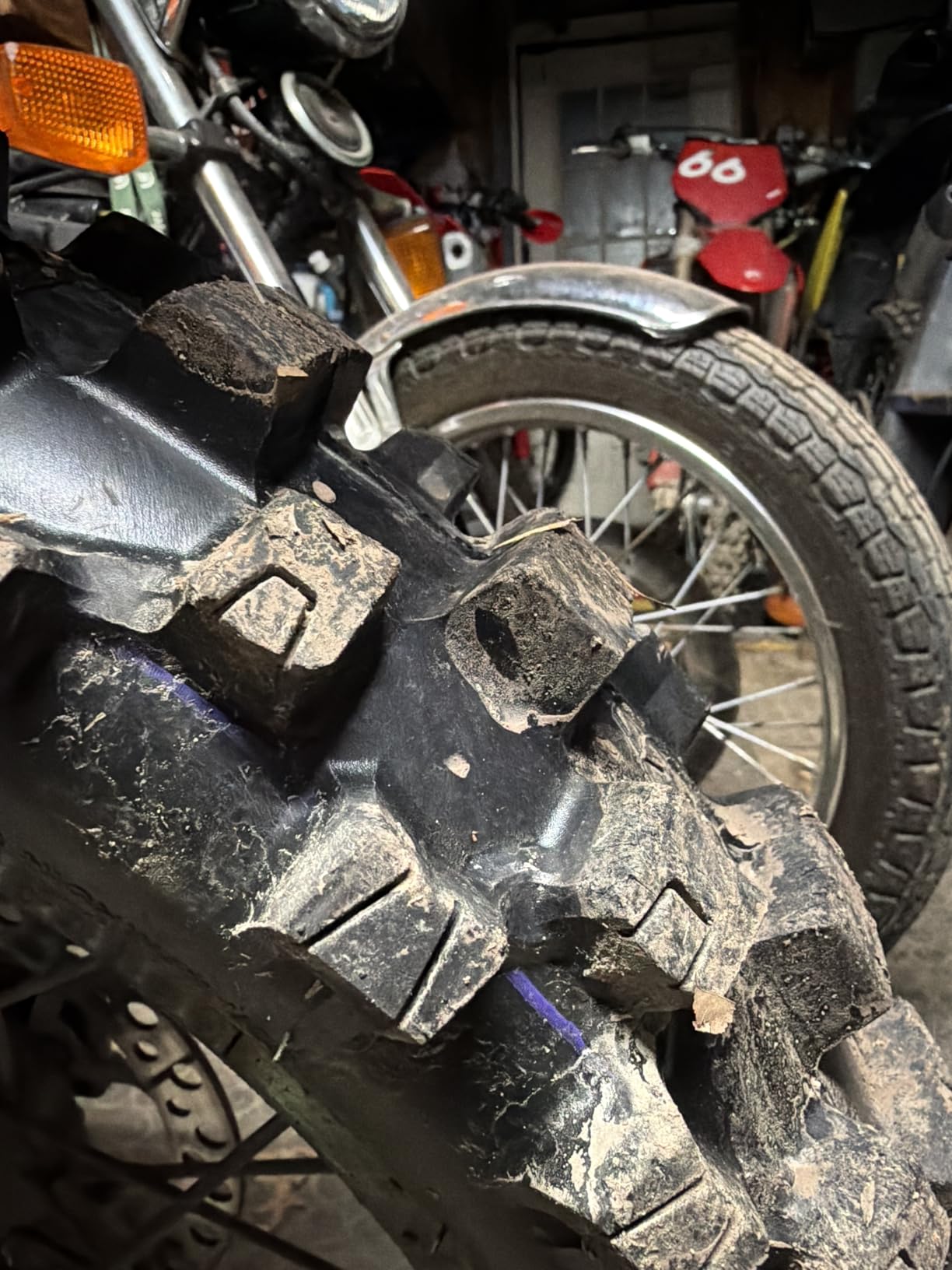 Tusk EMEX T-35 Soft/Intermediate Terrain Dirt Bike Front and Rear Tire Set - Front 70/100x17 & Rear 90/100x14 - Deep Tread Off-Road Trail - Tube Type Motocross Motorcycle Tires customer photo 1