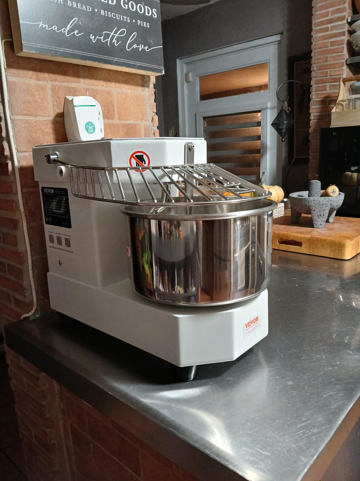 VEVOR 8.5Qt Commercial Food Mixer Timing Function 450W Commercial Mixer | for Bakery Pizzeria Restaurant, Dual Rotating Dough Kneading Mixers with Food-Grade Stainless Steel Bowl, Security Shield customer photo 2