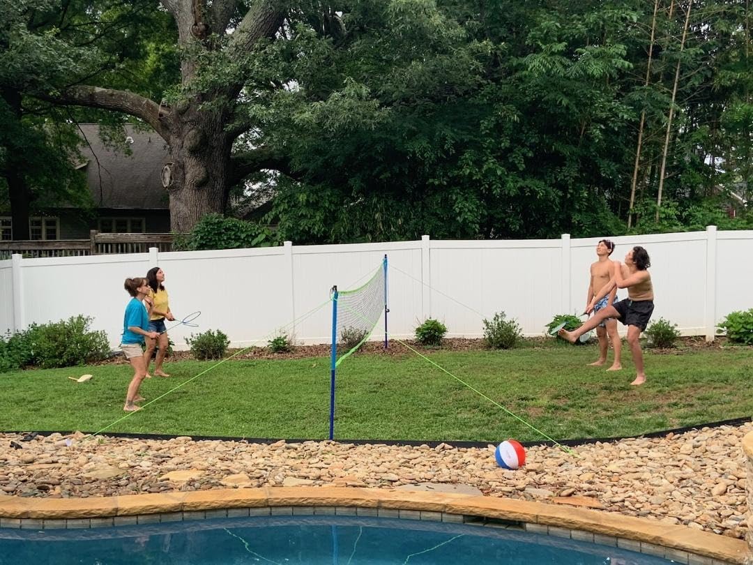 Badminton Sets for Backyard - 20FT Net and Badminton Racket Set of 4 | Portable Badminton Net with Tension Adjuster, 3 Nylon Shuttlecocks, Boundary Line, Carry Bag for Beach, Outdoor Family Game customer photo 1