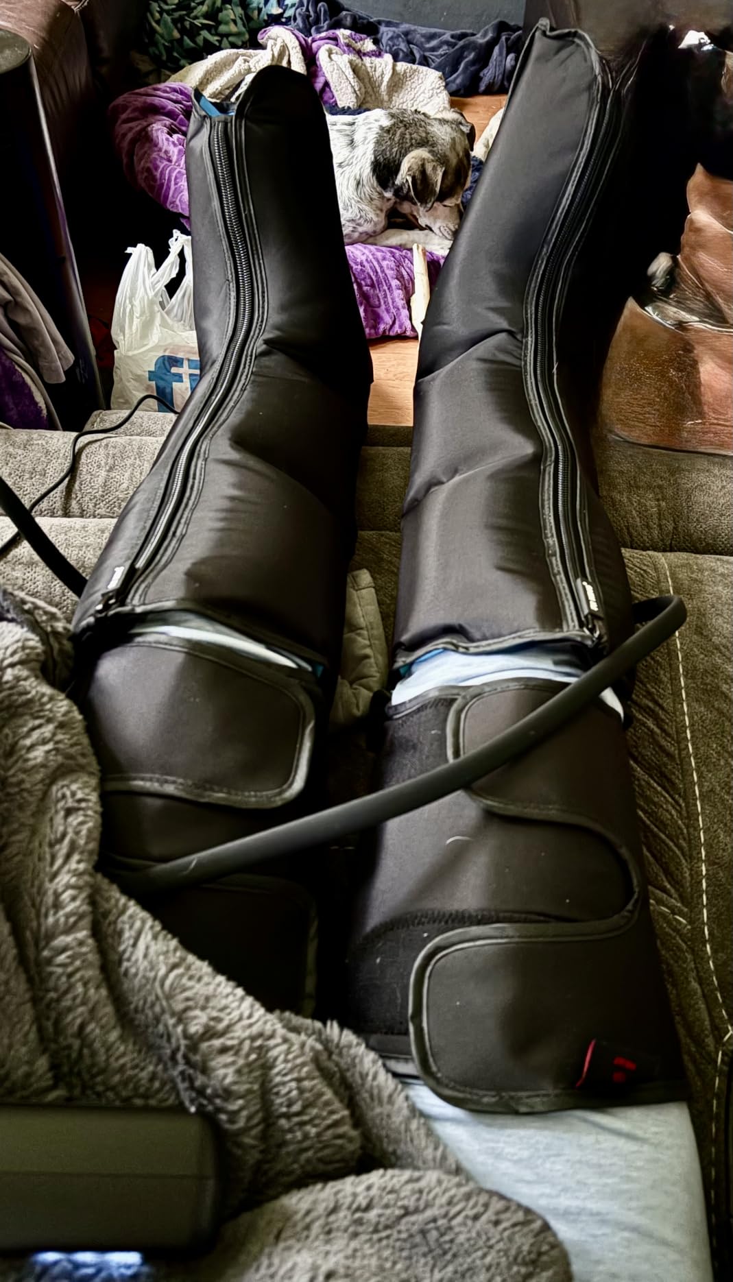 FIT KING Leg Compression Massager with Heat for Circulation and Pain Relief | FSA-HSA, Full Leg & Foot Massage for Swelling Edema RLS, Pressure Sensor, LCD Display, 3 Modes & Levels, Gift for Dad Mom Wife customer photo 1
