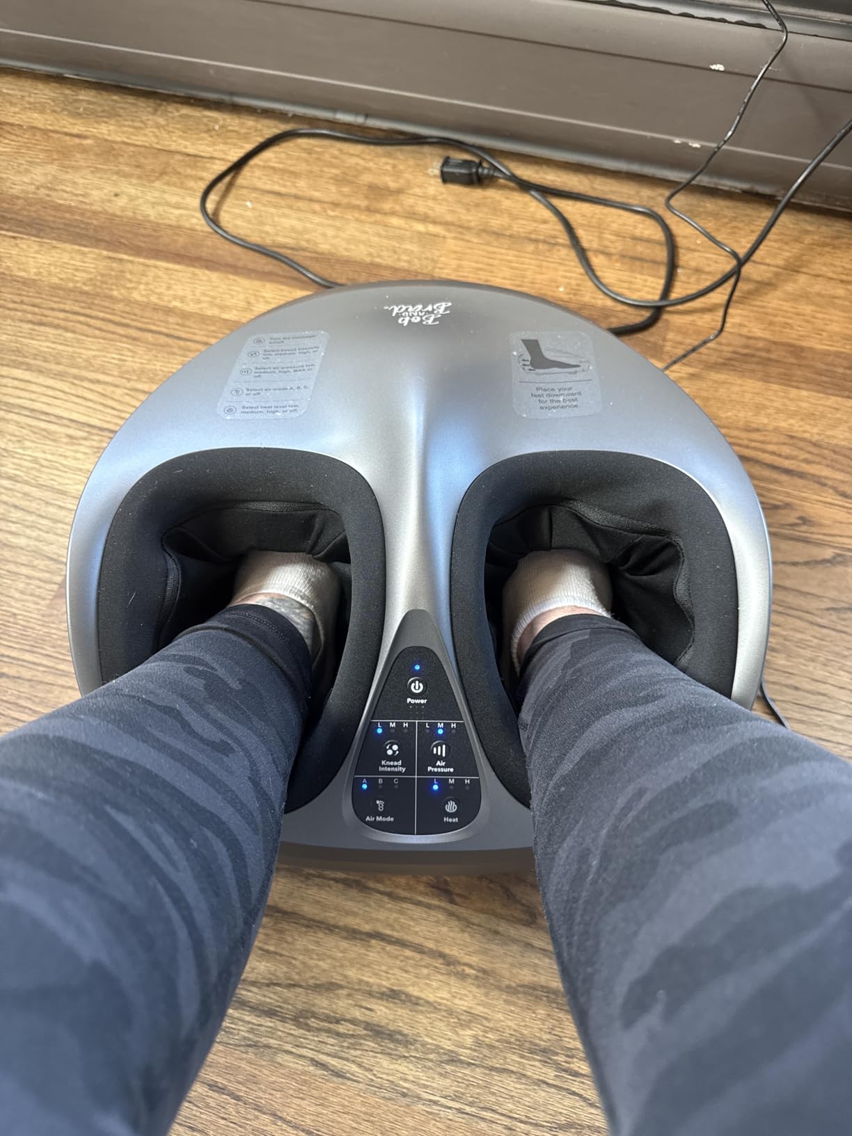 BOB AND BRAD Foot Massager Machine with Heat, FSA Shiatsu Foot Massager for Plantar Fasciitis & Neuropathy with Kneading & Compression HSA Eligible, Cordless Remote Control, Size 14 customer photo 2