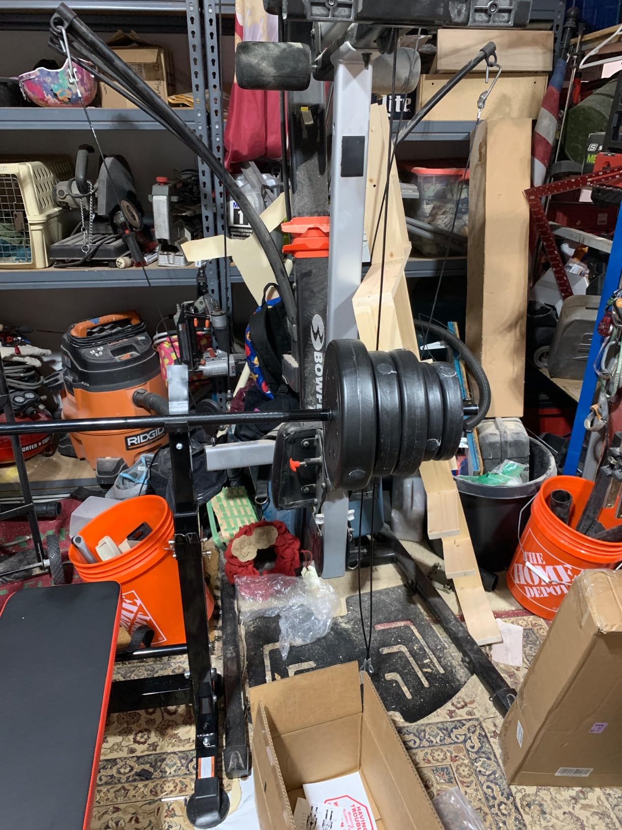 US Weight 105 Pound Barbell Weight Set for Home Gym| Adjustable Weight Set with Two Dumbbell Bars and Full 6 Ft Bar, Black customer photo 2