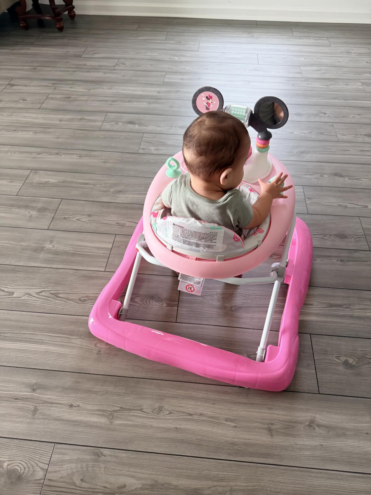 Bright Starts Disney Baby Mickey Mouse Original Bestie 2-in-1 Baby Activity Walker - Easy Fold Frame and Removable Toy Station, 6 Months and up customer photo 2