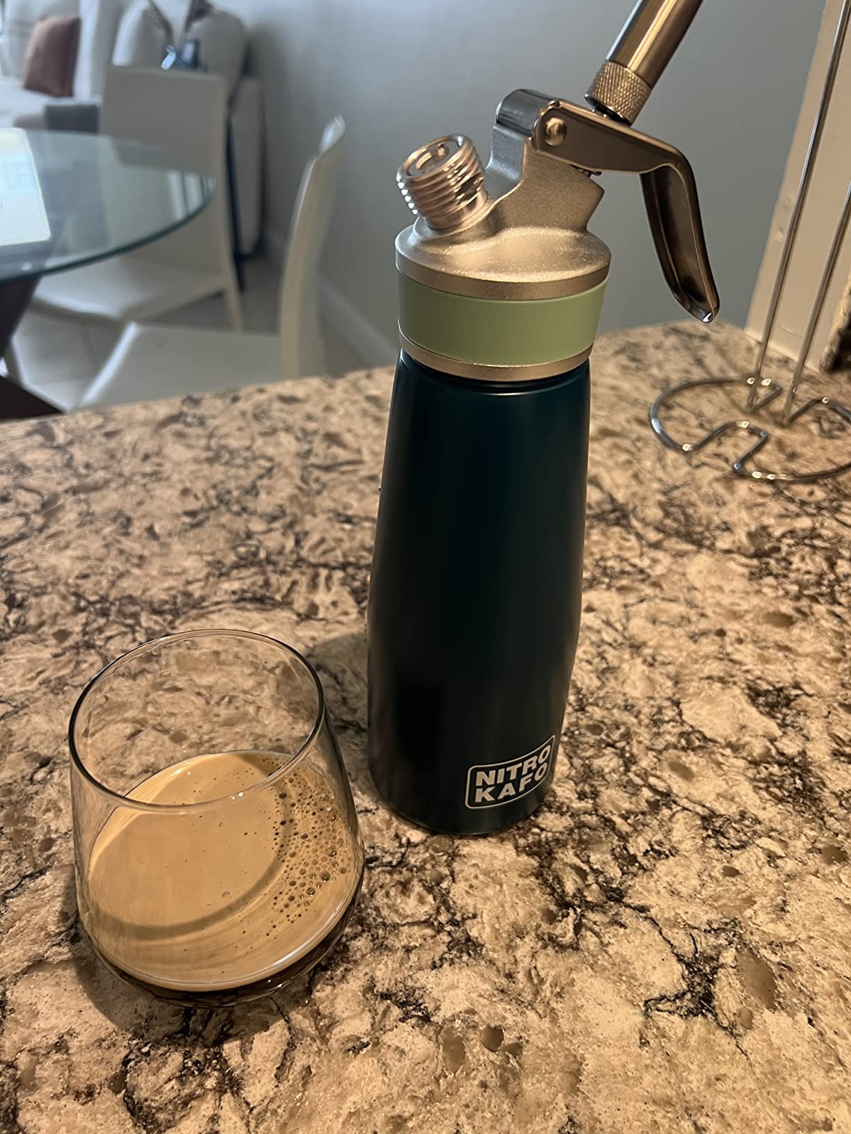 Nitro Cold Brew Maker, Nitro Diffuser Nozzle & Cold Brew Maker, 1-Pint/0.5L | Aluminum Nitro Cold Brew Coffee Maker for Homemade Nitro Cold Brew, Use with N2 Cartridges (Not Included) customer photo 2
