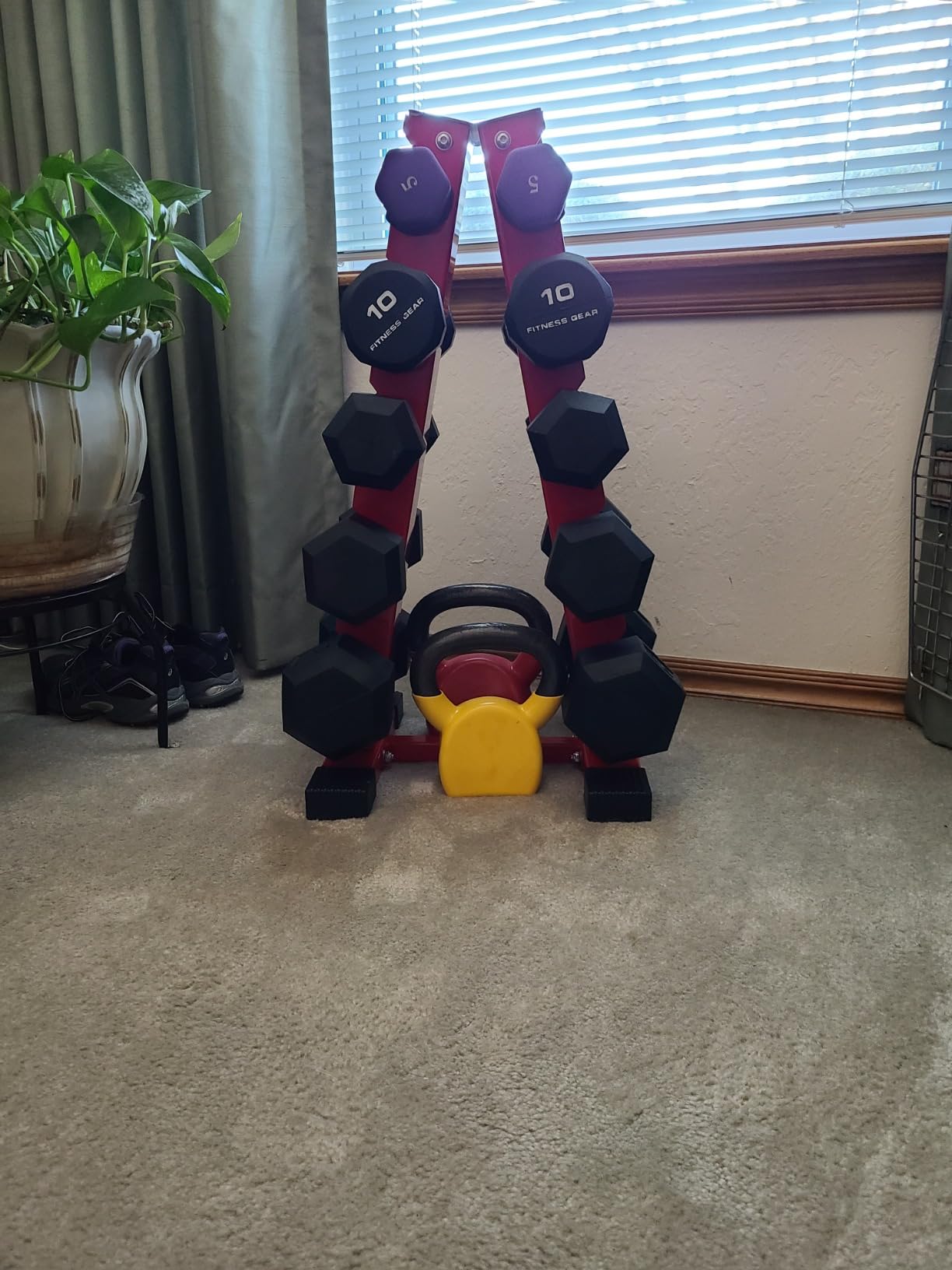 Dumbbell Rack Stand Only, Weight Rack for Dumbbells Compact A-Frame Home Gym Space Saver, 480/800 LBS Weight Capacity customer photo 1