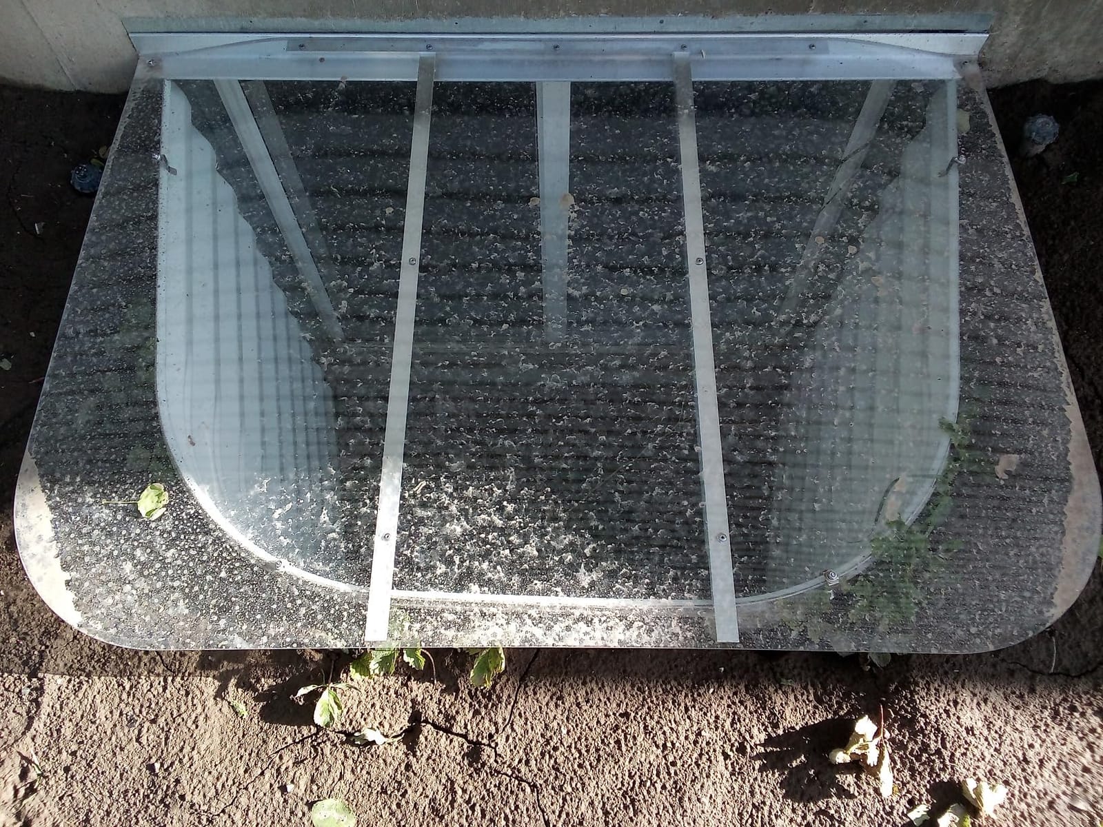 Clear Polycarbonate Large Egress Window Well Cover Sloped 68