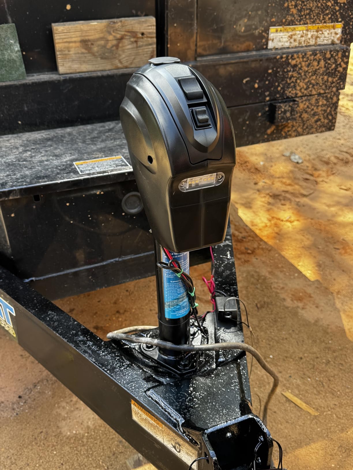 POLESTAR Electric Trailer Jack, 5000lbs Electric Power A-Frame Tongue Jack | with Waterproof Protective Cover & LED Light for Travel Trailer Camper, RV customer photo 1