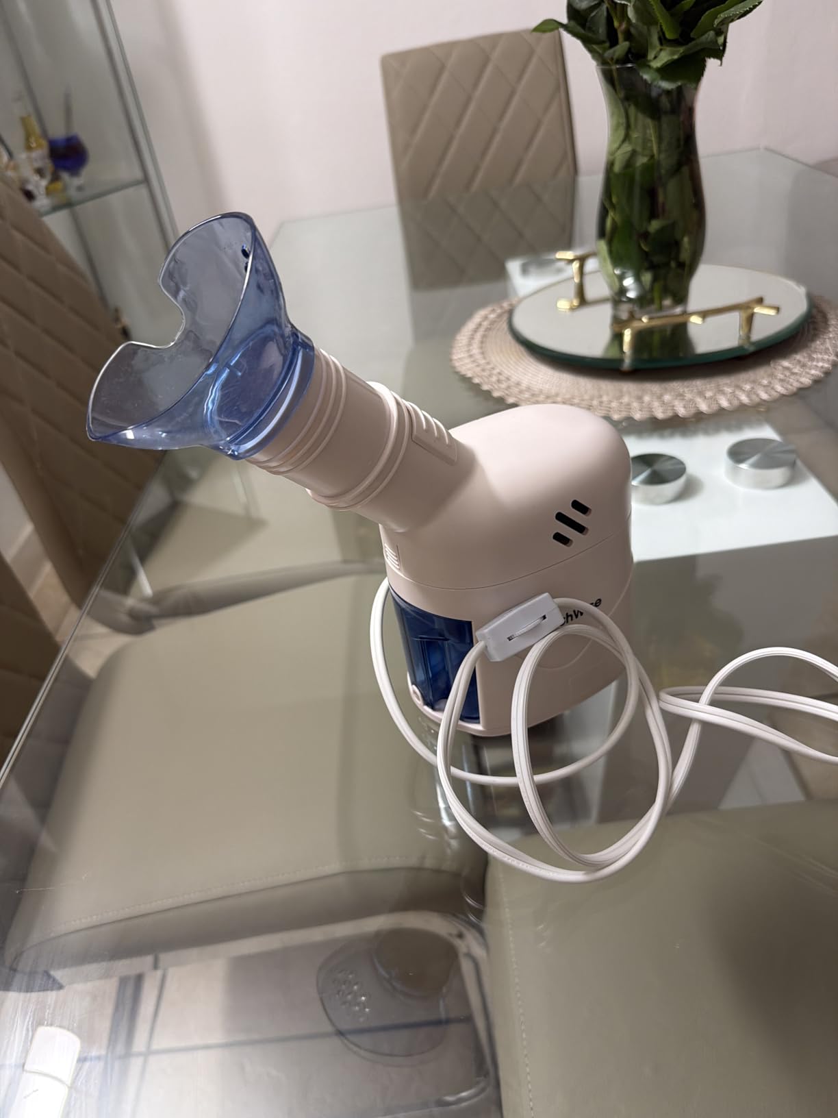HealthWise Steam Inhaler Respiratory Vapor Therapy | Soothing Steam for Sinus, Congestion & Cough Comfort, Facial Steamer, Includes Mask customer photo 2