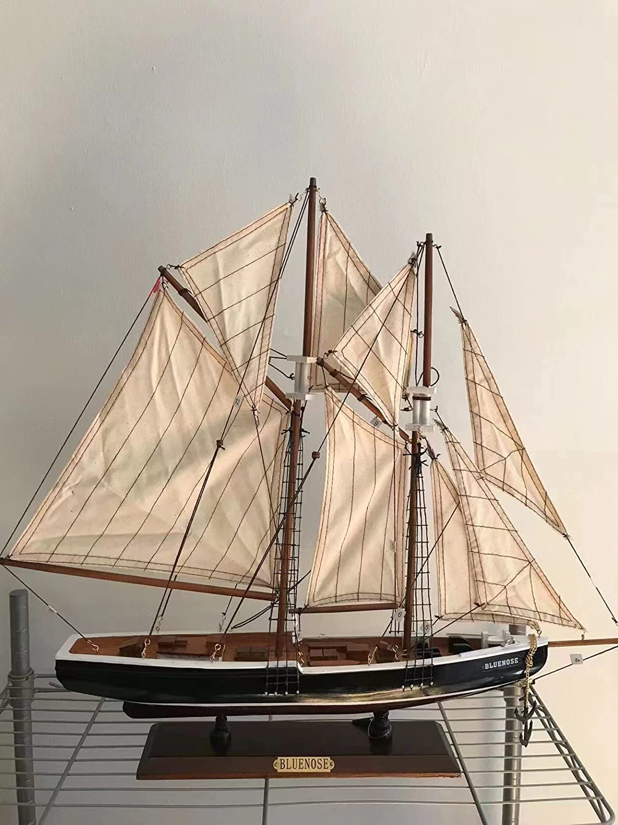 SAILINGSTORY Wooden Sailboat Model Ship Bluenose 1/80 Scale Replica Medium | Handcraft Authentic Details, Nautical Decor customer photo 2