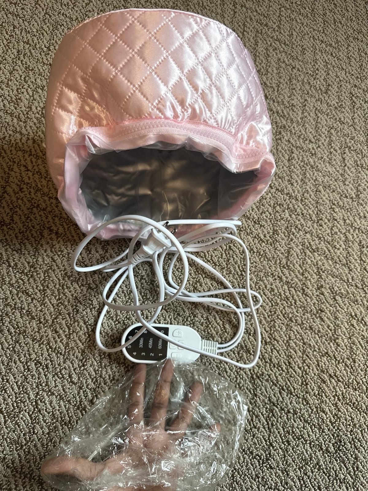 Hair Steamer for Natural Hair Home Use w/10-level Heats Up Quickly, Heat Cap for Deep Conditioning - Thermal Heat Cap for Black Hair, Great for Deep Conditioner (Black) customer photo 1