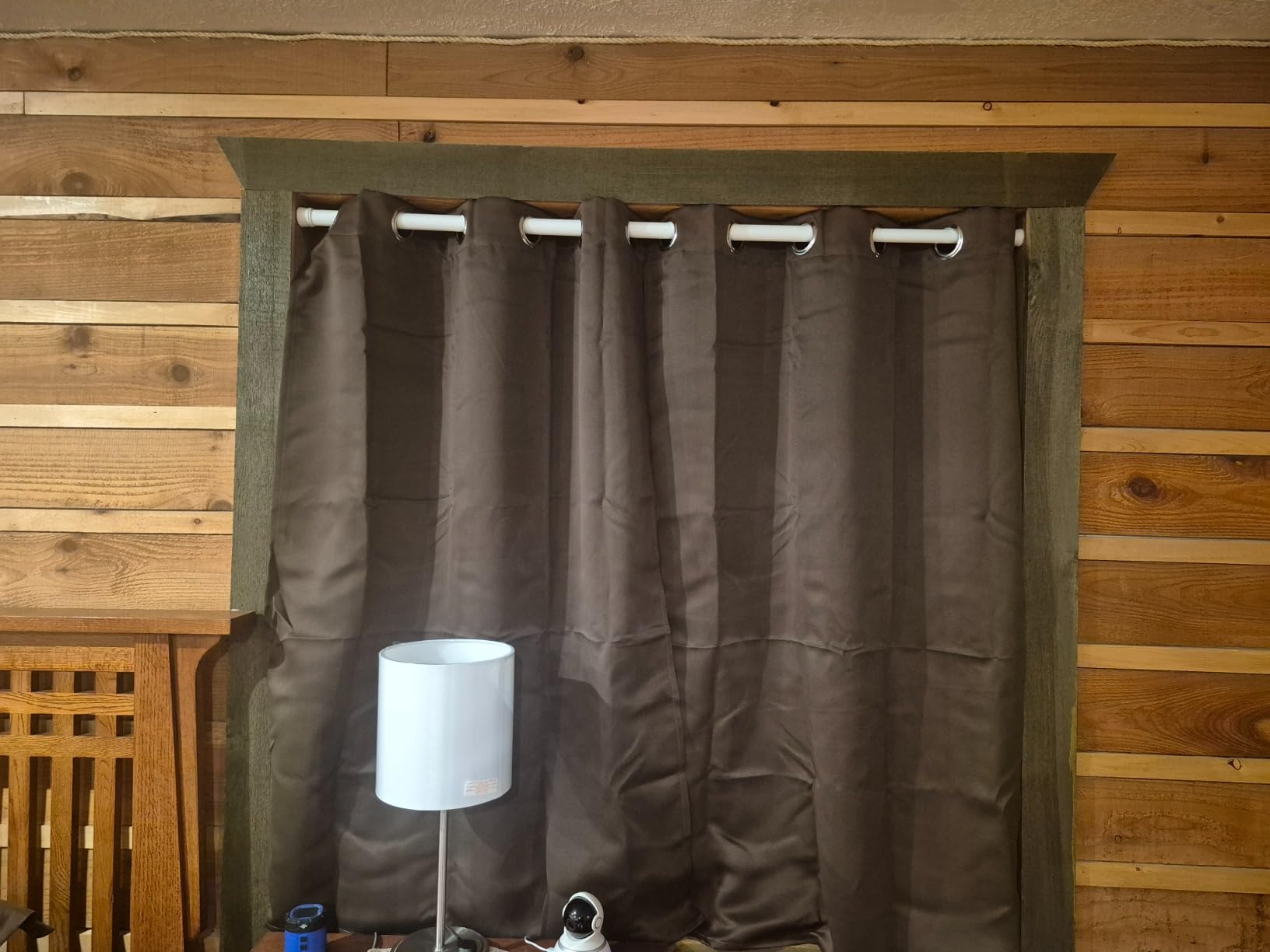 XTMYI 2 Panels Grommet Short Curtains for Bedroom, Thermal Insulated Heat Reflective Sun Blocker Neutral Bay Window Curtains Living Room, 48 Inch Length, Beige customer photo 2