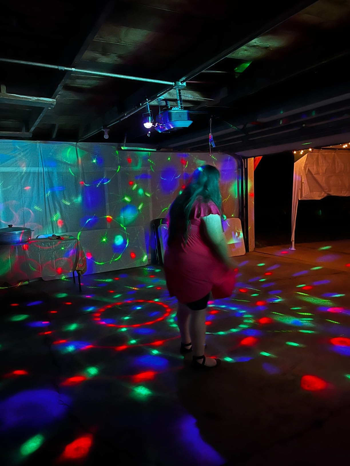 Dj Party Disco Ball Lights with Pattern and Sound Activated, 10 ft USB Cable, Laucnpty LED Stage Strobe Light that Sync with Music, Christmas Rave/Home Karaoke/Dance/Club Bar Lights for Parties customer photo 1