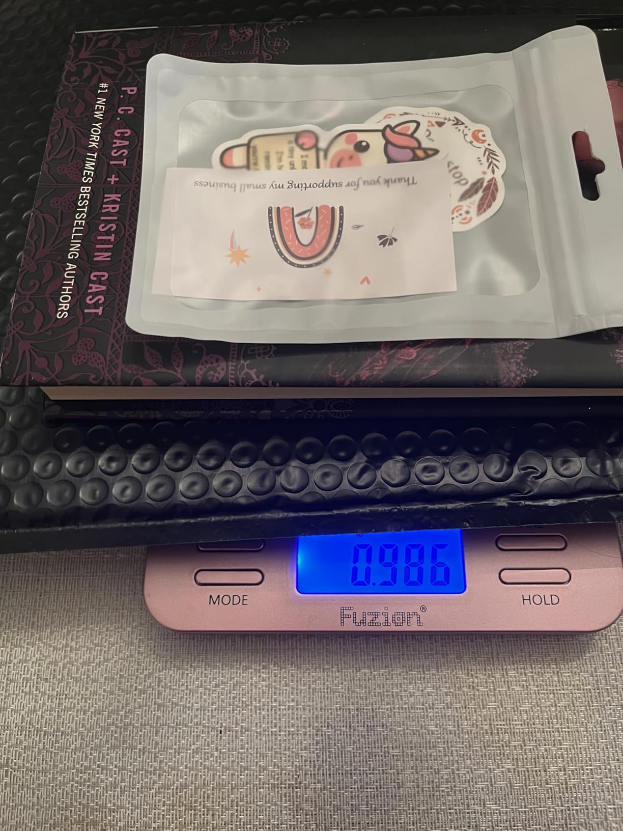 Fuzion Shipping Scale, Digital Postage Scale for Packages 86 lb/0.1oz with Hold and Tare, Postal Scale with Flip Holder, Package Scale for Small Business, Battery & AC Adapter, Rose Gold customer photo 1