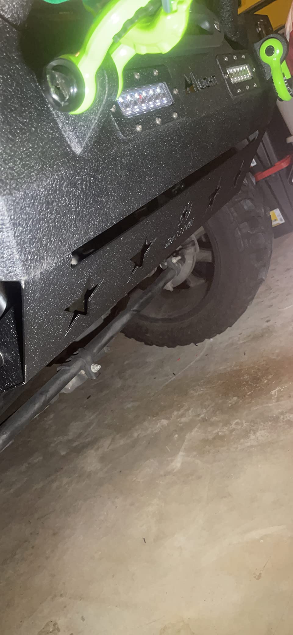 Wrangler JK Front Skid Plate Bumper Cover Compatible with 2007-2018 Jeep Wrangler JK JKU Unlimited, Carbon Steel Lower Guard Engine Protector Protection customer photo 1