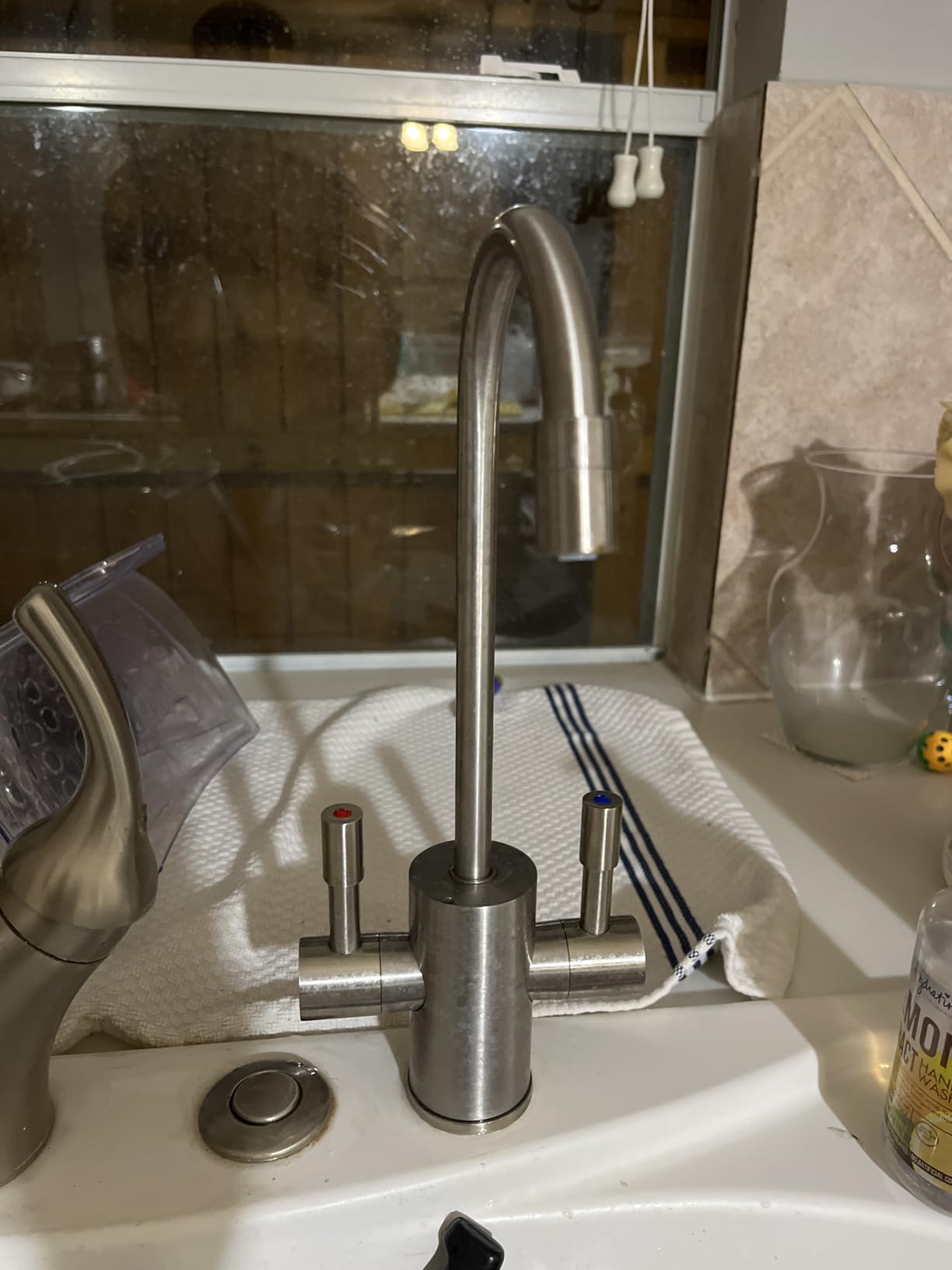 American Standard Hot Water Dispenser, Dual Handle Faucet, Brushed Nickel | 60+ Cups Of Near-Boiling Water Per Hour, Adjustable 140-200F, 780W, 2.5-Qt Tank, Brushed Nickel Faucet Included (ASH-110) customer photo 2