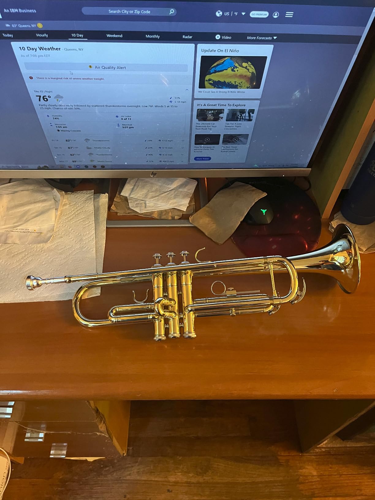 Ktaxon Bb Standard Trumpet for Beginners, Student Trumpet Trompeta Set | Full Equipment with Hard Case, 7C Mouthpiece, Cleaning Cloth, Gloves, Brass Instruments for Kids and Adults (Gold) customer photo 2