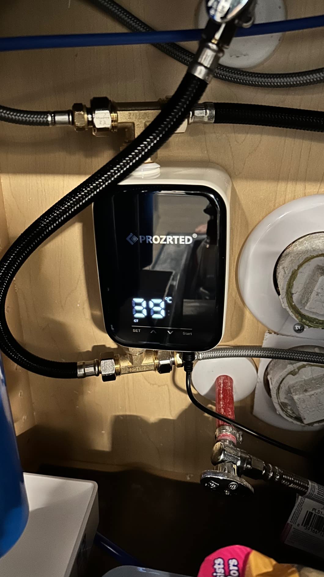 Digital Smart Instant Hot Water Recirculating Pump Kit with Built-in Thermostat Timer Digital Screen Under Sink Recirculation Pump System Extremely Quiet HBS24-12T customer photo 1