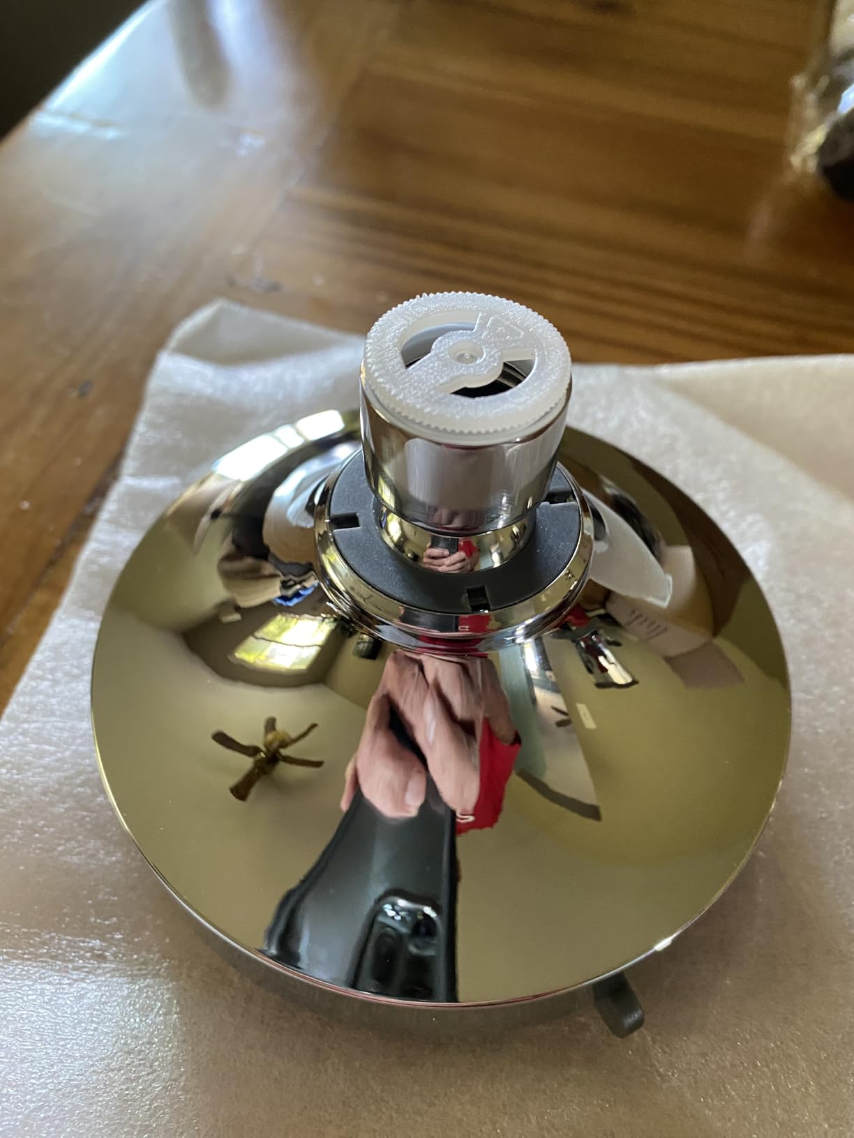 WarmSpray High Pressure Shower Head 5 Settings Fixed Showerhead 4 Inch High Flow Bathroom Showerhead with Adjustable Brass Ball Joint for Luxury Shower Experience Even at Low Water Pressure customer photo 1