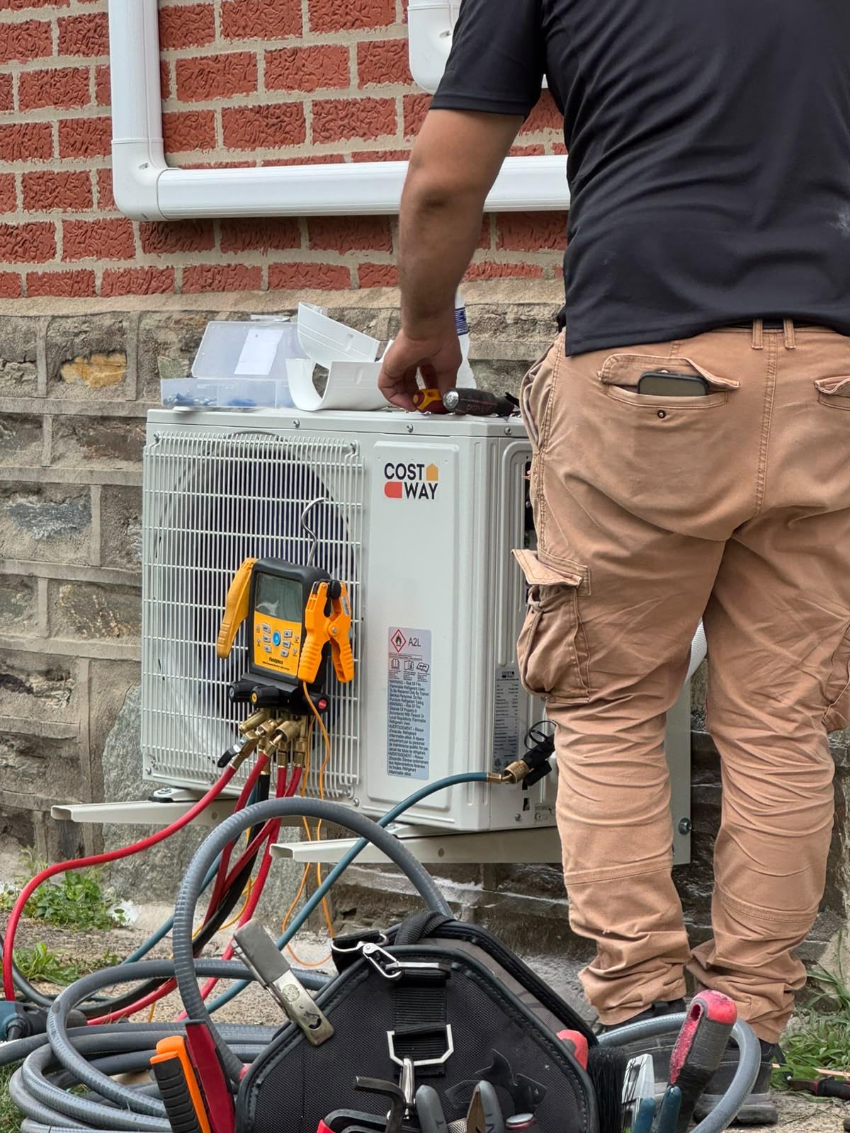 COSTWAY 12000BTU Mini Split Air Conditioner & Heater | 20 SEER2 115V Wall-Mounted Ductless AC Cools up to 750 Sq. Ft, Energy Efficient Inverter AC with Heat Pump customer photo 1