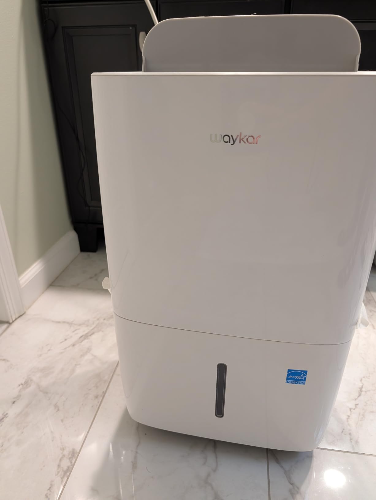 Waykar 80 Pints 5000 Sq. Ft 2025 Energy Star Dehumidifier for Basement | 90° Auto Swing, 30%-80% Humidity Control for home, Continuous drainage support, Whole-House Dehumidification, Auto-defrost customer photo 1