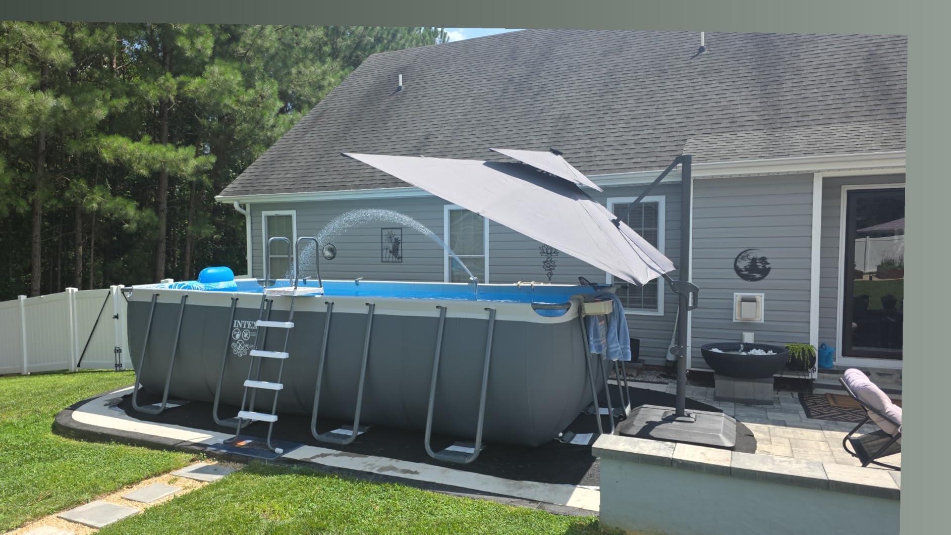 Best Choice Products 10x10ft Cantilever Patio Umbrella w/Base Included, Solar LED Lights, 360 Rotation Large Offset Hanging Outdoor Shade for Deck Pool Backyard w/Stand - Tan customer photo 1