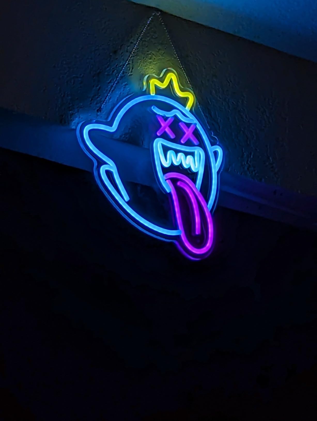 King Boo Neon Sign Ghost Led Neon Light with Dimmable Switch Gaming Neon Sign for Kids Game Room Man Cave Birthday Halloween Decor Christmas Gift customer photo 2