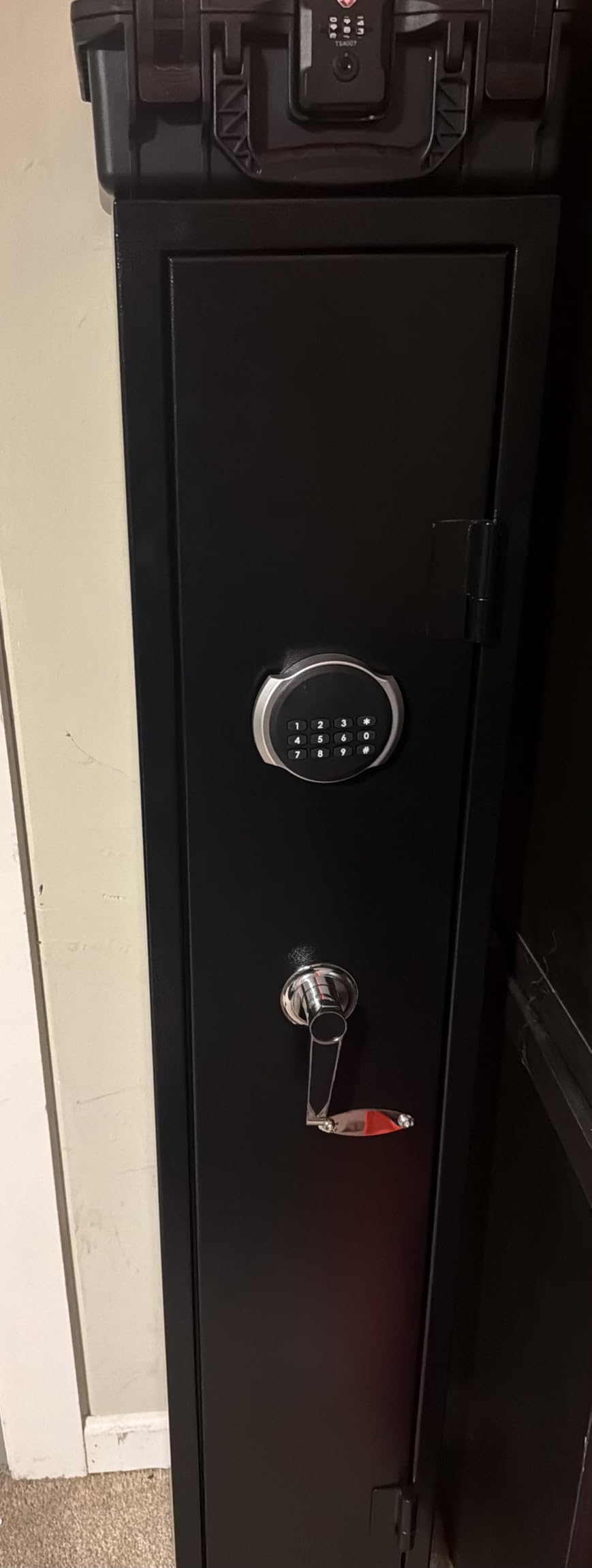 KAER 2-3 Long Gun Safe for Rifles and Pistols,Assembled Rifle Safe for Home | Gun Cabinet for Shotguns, Quick Access, Digital Lock, Removable Rifle Rack, Adjustable Shelves, Sensor Light, Alarm System customer photo 1