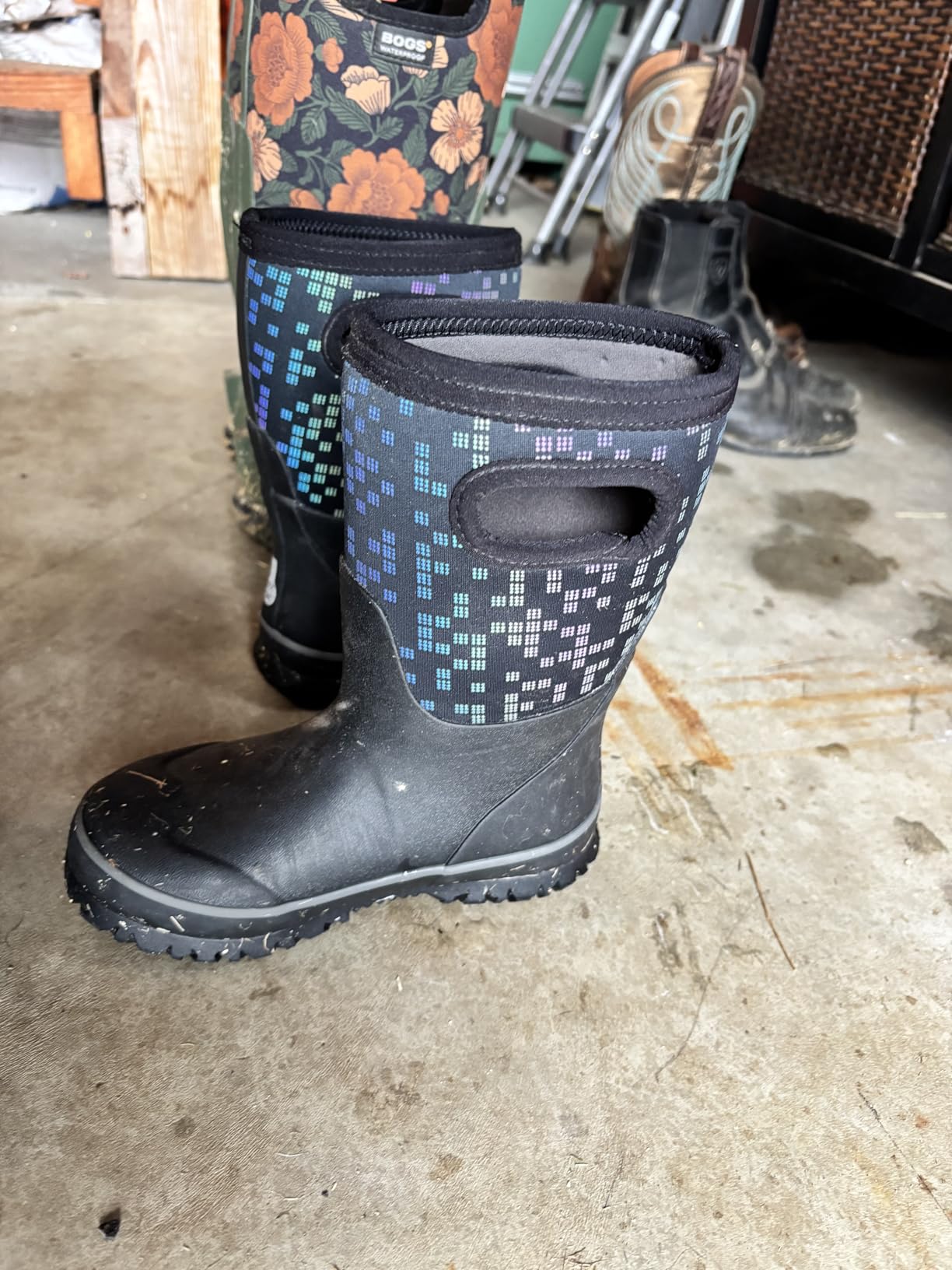 BOGS Grasp Kids Waterproof Rain Boots, Insulated Winter Snow Boots customer photo 1