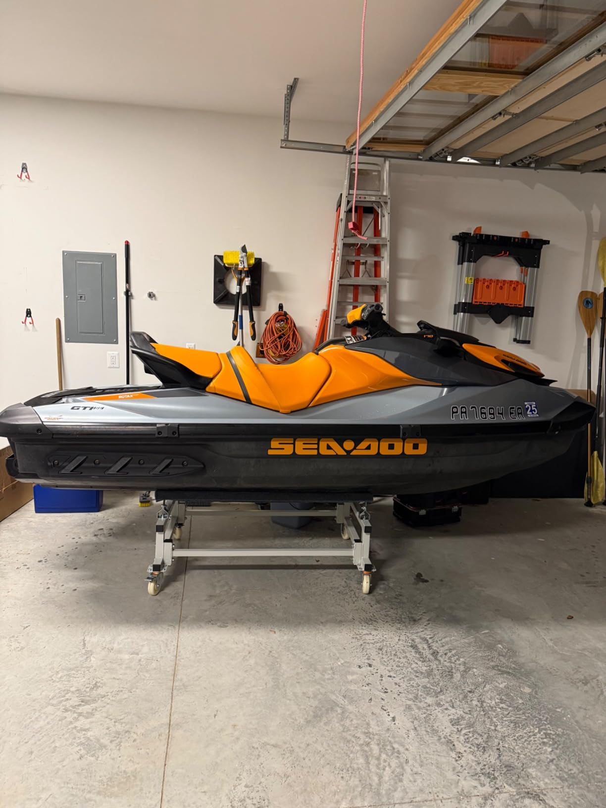 Jet Ski Dolly Cart, PWC Stand with Adjustable Carpeted Bunks | 1000 lbs Capacity, with 4 Casters and 2 Brakes, Heavy-Duty Jet ski/PWC storage and transport customer photo 2