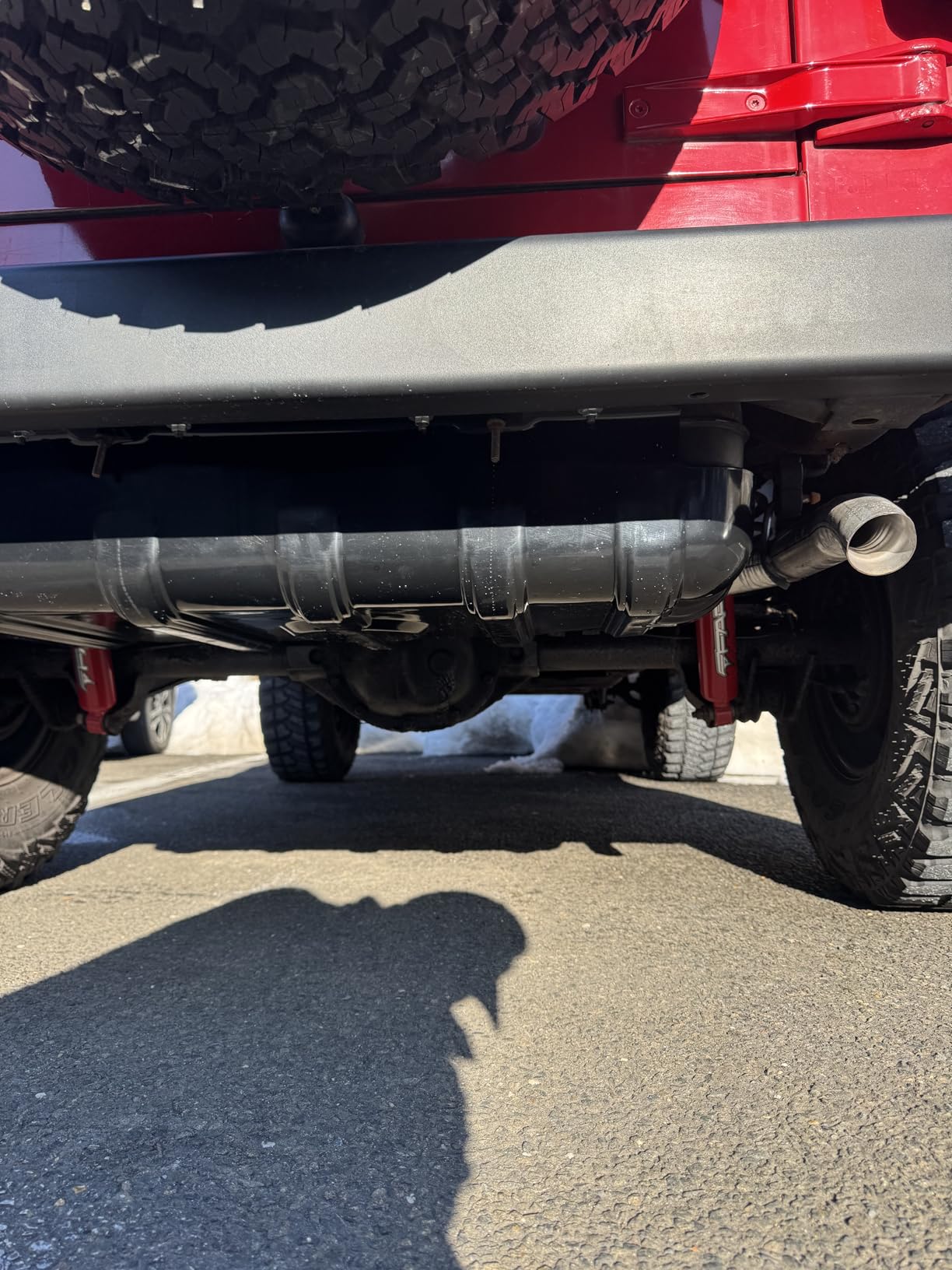 Kojem Fuel Tank Skid Plate Guard Compatible with 1997-2006 Jeep Wrangler TJ & Unlimited Skid Plate Replacement for 52100219AB customer photo 2