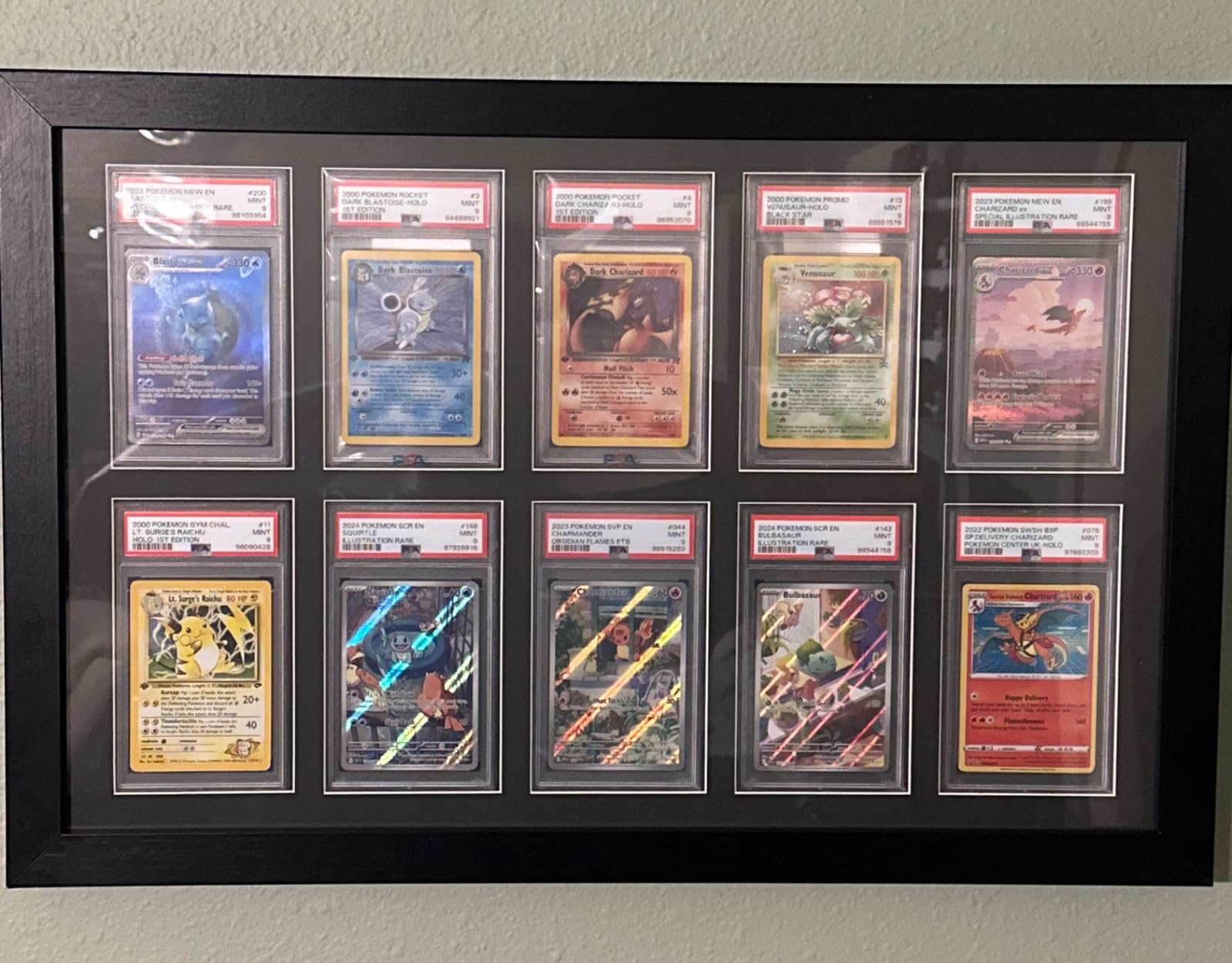 Bivitre Graded Card Display Frame - Compatible with PSA, CGC and TAG Slabs | Wall-Mount Trading Card Display Case for Sports Cards, Pokemon, and MTG customer photo 1