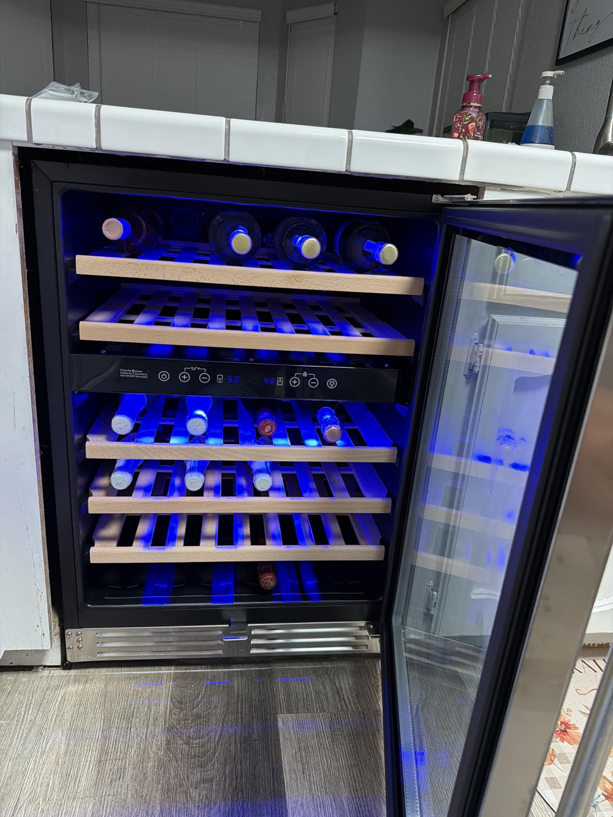 BODEGA 24 Inch Wine Cooler, 154 Bottle Large Refrigerator, Tall Freestanding Wine Fridge with Intelligent Temperature Memory & Humidity Control, Upgraded Quiet Compressor for Bedroom, Bar and Kitchen customer photo 2