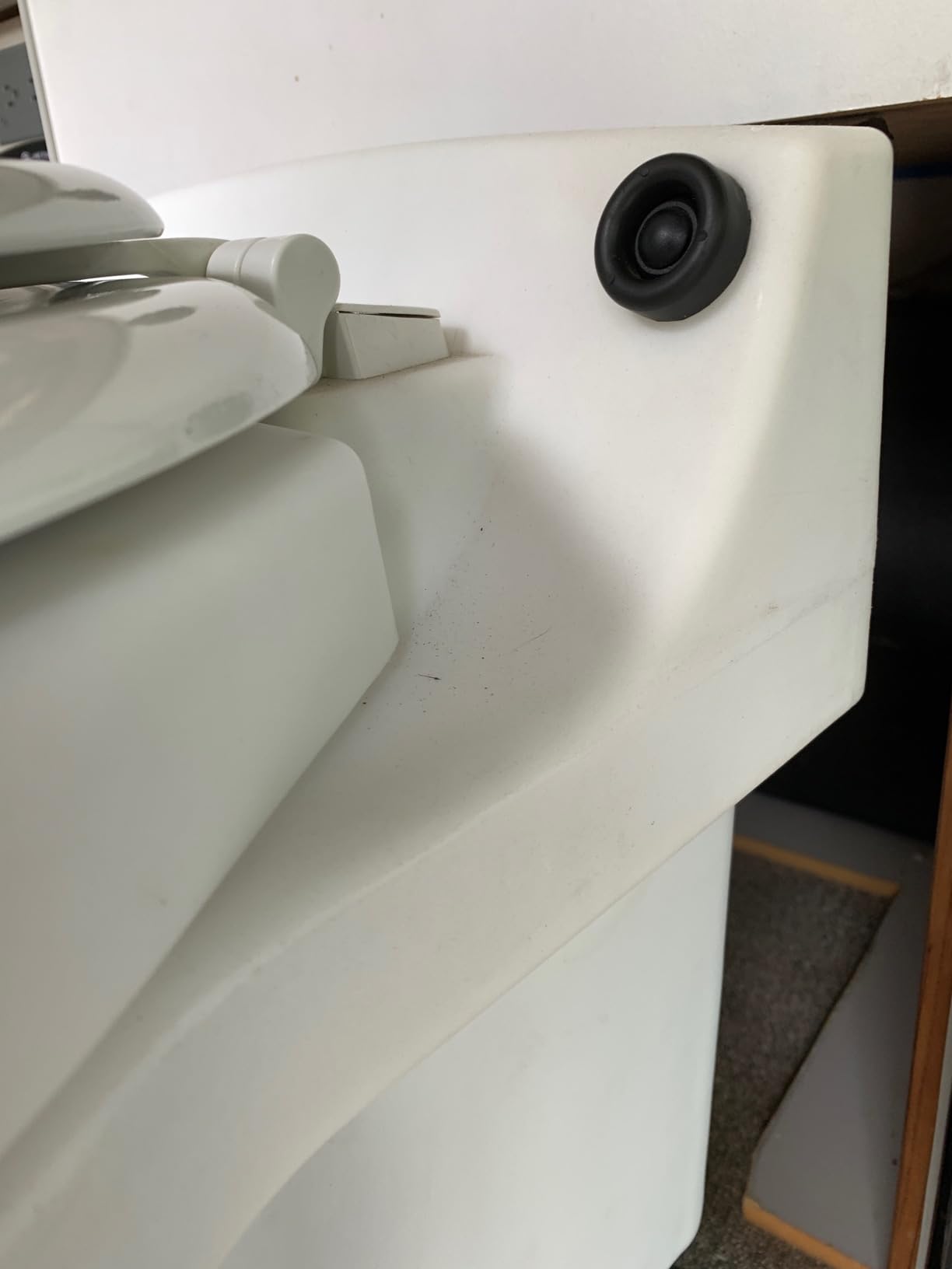Dry Flush Toilet - Waterless, Portable, Self Contained and Easier to Use than an Incinerating or Composting Toilet. Great for Tiny Homes, Vans, Boats, Camping, RVs and Off Grid, LDPE, White customer photo 2