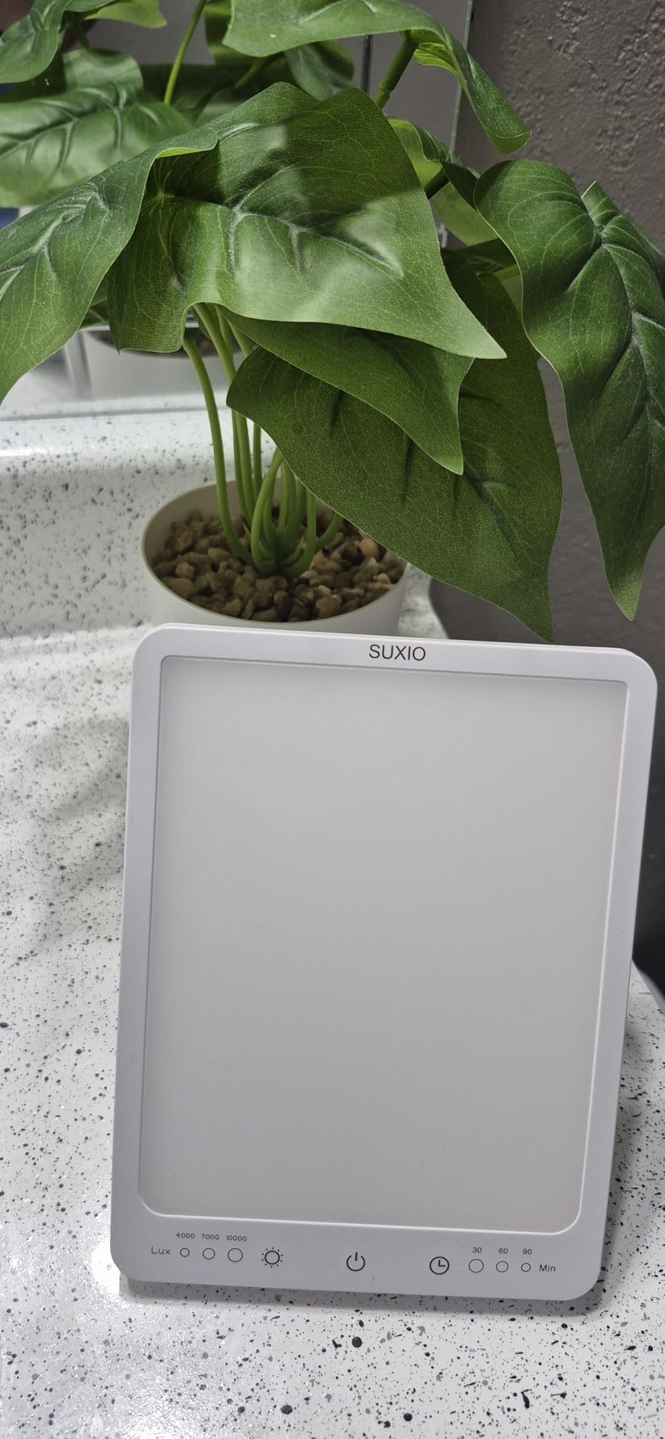 SUXIO Light Therapy Lamp - 10000 Lux Therapy Lights, 3 Timing & Mode Happy Lamp, Touch Control Daylight Lamp with Memory Function, Portable Light Therapy Box for Home/Office Use As Lift Mood customer photo 1