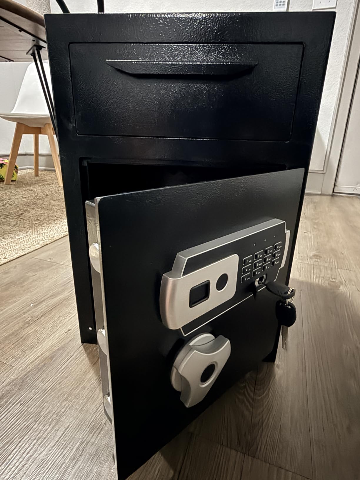 KAER 2.8 Cuft Drop Safe for Small Business Heavy Duty Steel Money Safe with Drop Slot for Cash, Slips, Documents, Depository Cash Safe with Fireproof Bag, Anti-Theft Cash Drop Box for Home/Retail/Office customer photo 1