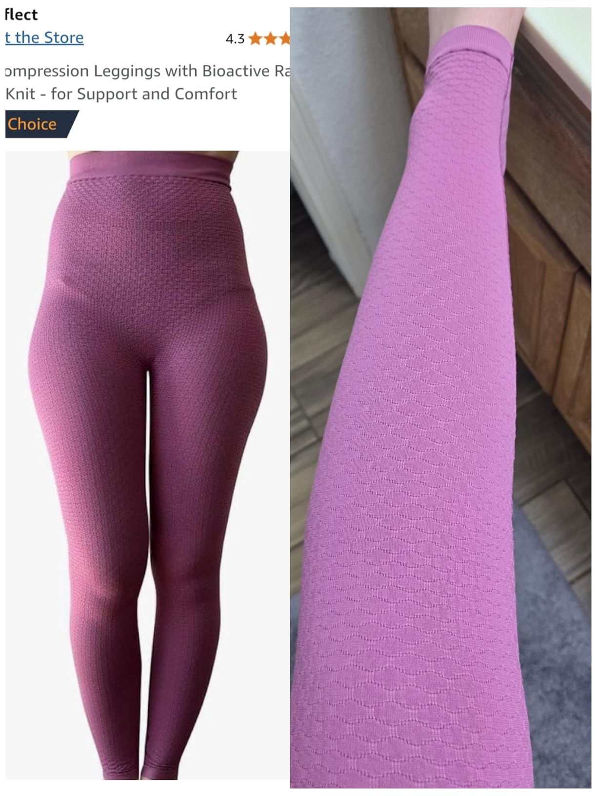 Bioflect Compression Leggings with Bio Ceramic Micro-Massage Knit customer photo 2